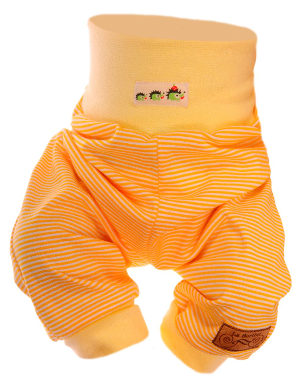 La Bortini Schlupfhose Hose Mitwachshose in gelb gestreift neutral für Neugeborene elastisch, weich, leich, 44 46 50 56 62 68 74 80 86