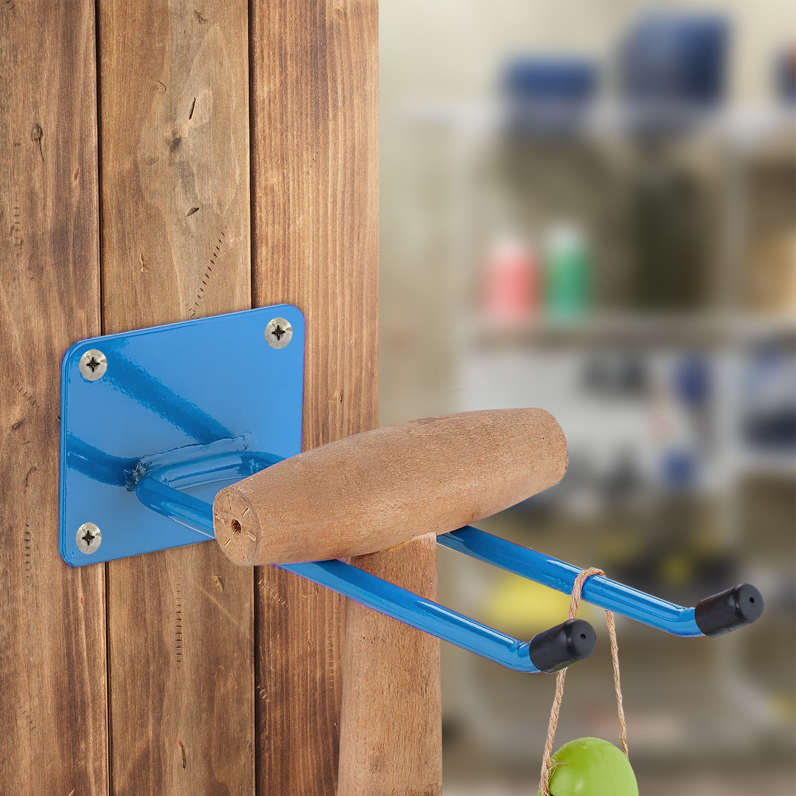 relaxdays Gartengerätehalter 4x Blauer Gerätehalter aus Stahl, (1-tlg) – Bild 2 von 5