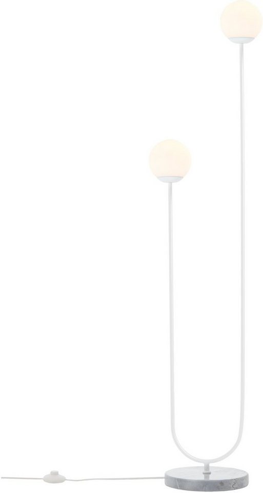 elbgestoeber Stehlampe »elblicht«, mit Kugeln aus Opalglas, Fuß aus hochwertigem Marmor-HomeTrends