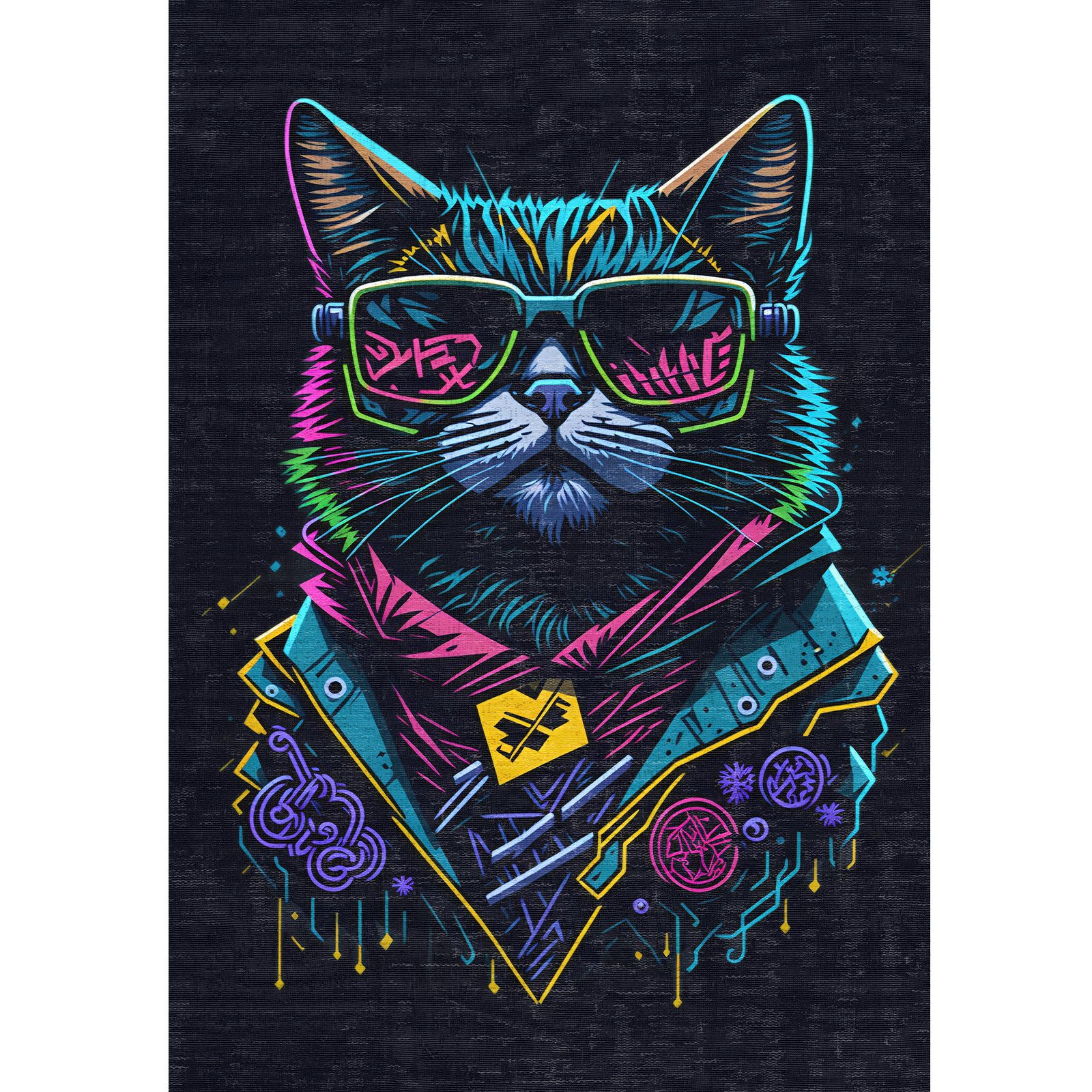 Bamyum Teppich Blackcat Chenille Druck Teppich, günstig online kaufen