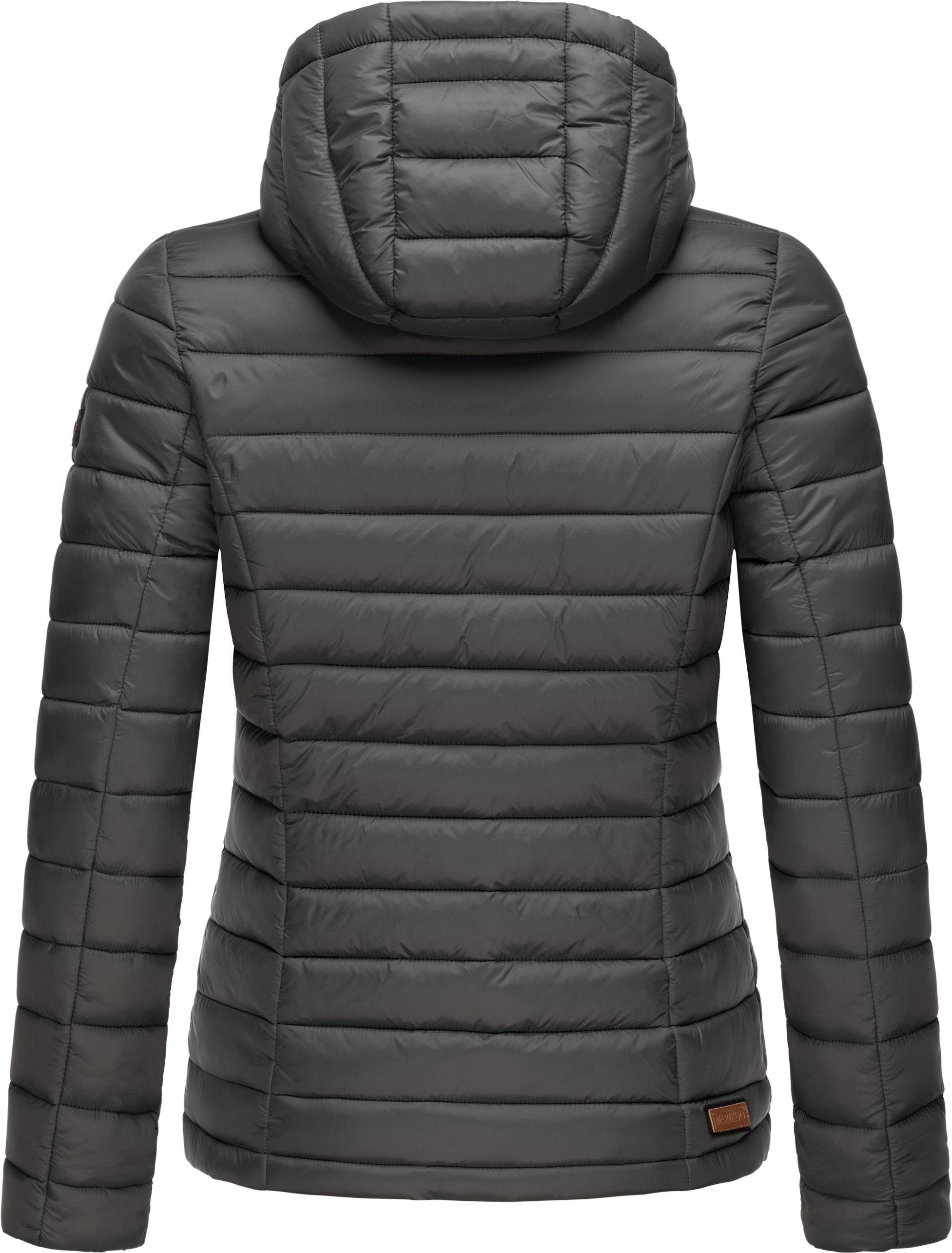 Marikoo Steppjacke Luci modische Damen Übergangsjacke mit großer Kapuze