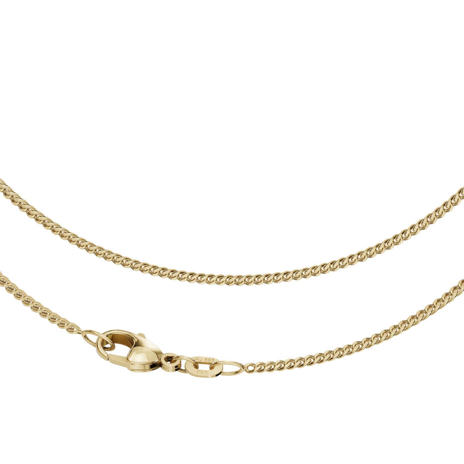 Goldkette JB Edle Goldkette Panzerkette 585 - 14 Kt Gold 1,6 mm 45 cm