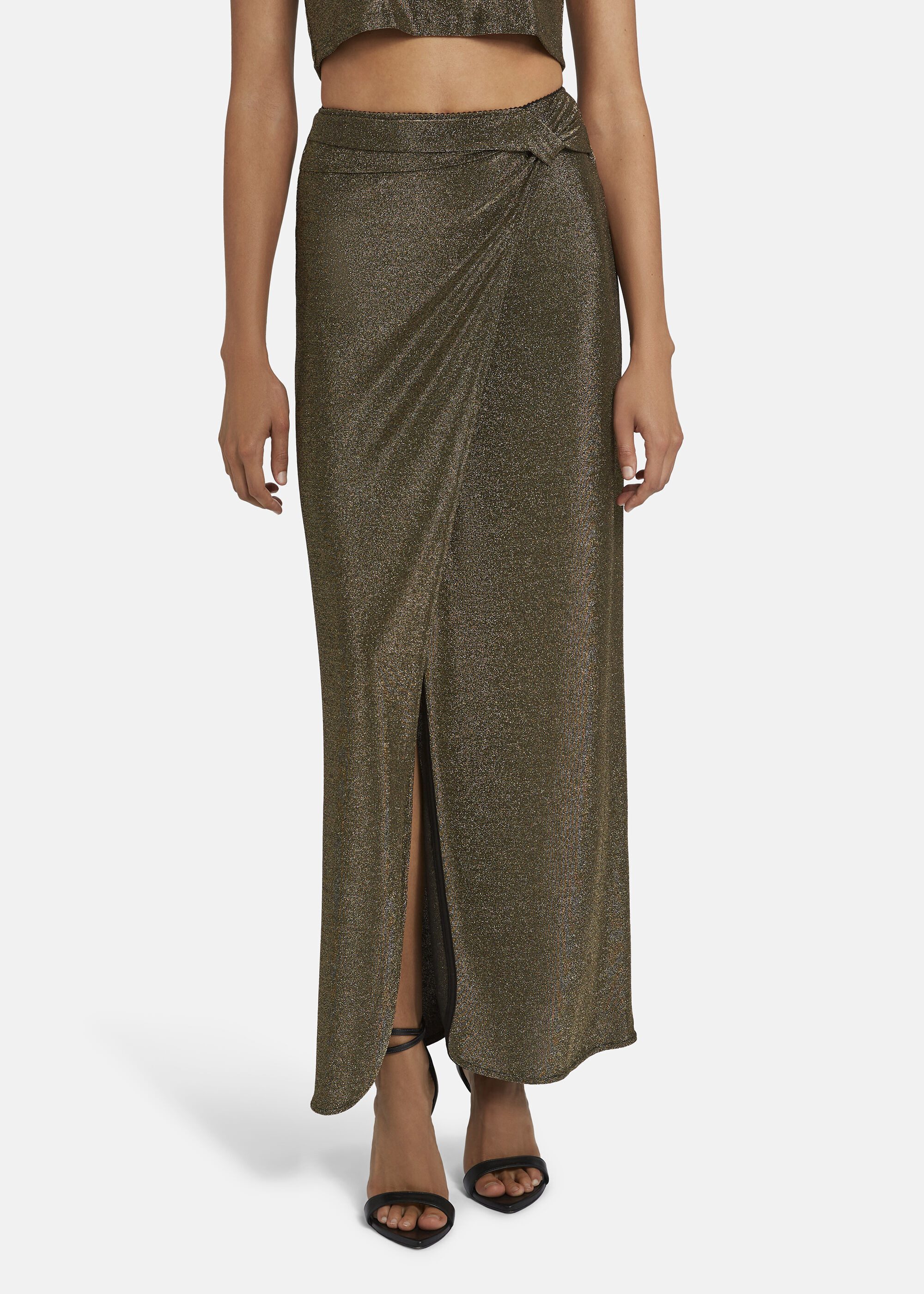 Nicowa A-Linien-Rock LUSWINA mit Schlitz und Bindedetail