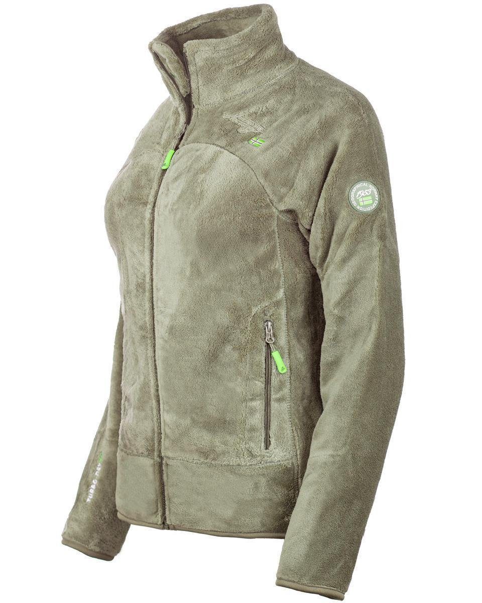Geographical Norway Fleecejacke Damen Regular Fit Jacke baupaline Markantes Design mit Logo-Details auf Brust und Ärmel – Bild 3 von 3