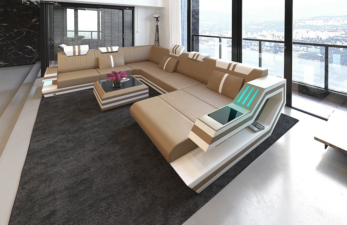 Sofa Dreams Wohnlandschaft Sofa Leder Ledercouch günstig online kaufen