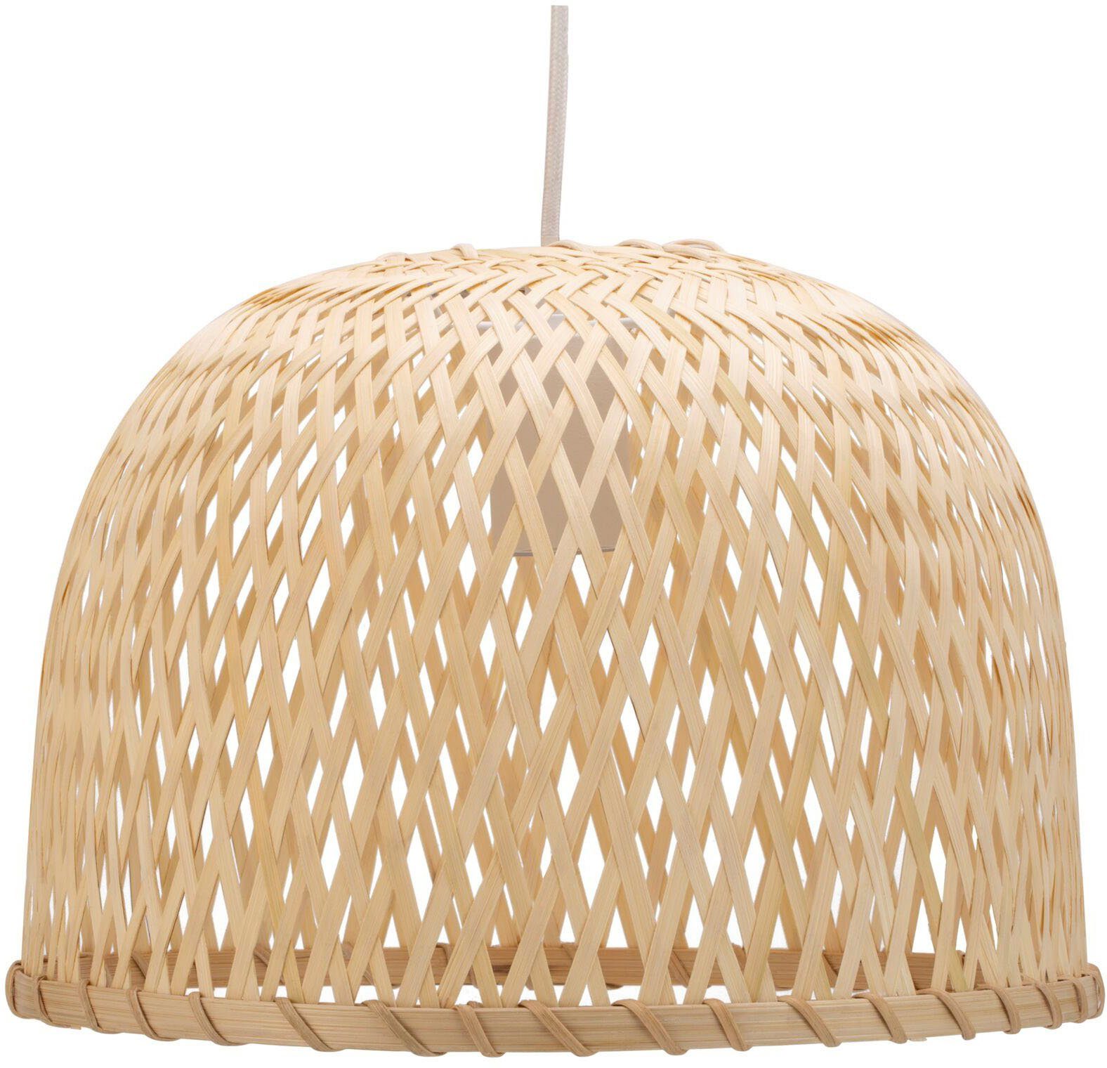 Pauleen Pendelleuchte Woody Pearl max20W Beige/Weiß 230V Bambus/Metall, ohne Leuchtmittel, E27