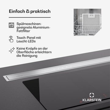 Klarstein Deckenhaube Serie CGCH3-Ro.Fl.Eco-75BK Royal Flush Eco, Dunstabzugshaube Abluft Umluft LED Touch