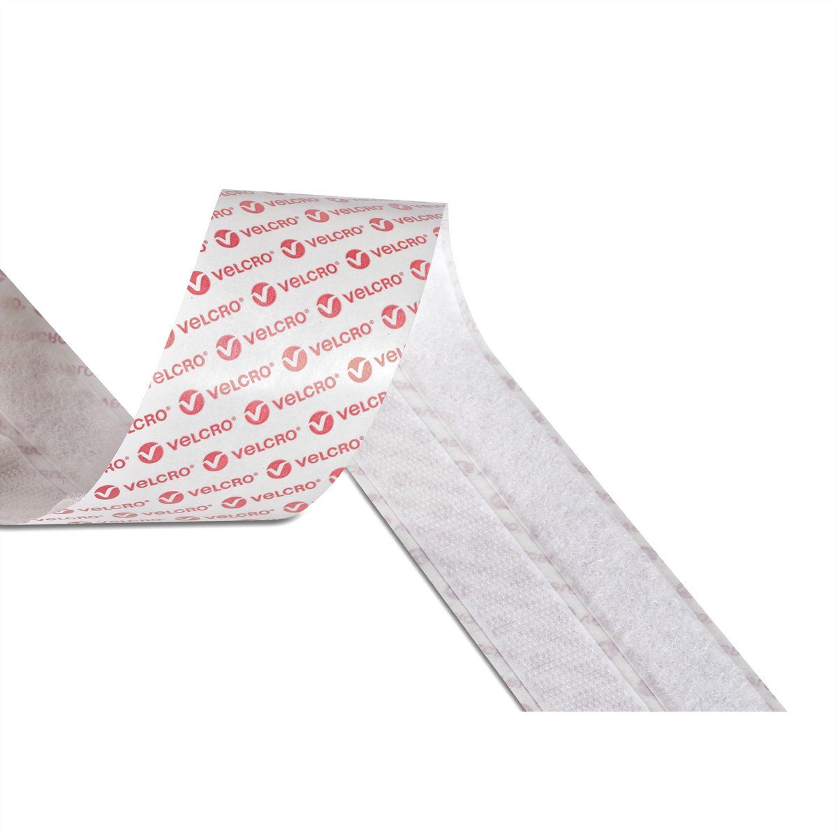 VELCRO Kabelbinder Klettband Selbstklebend Haken & Flausch 20mm x 2.5m Weiß, VEL-EC60214