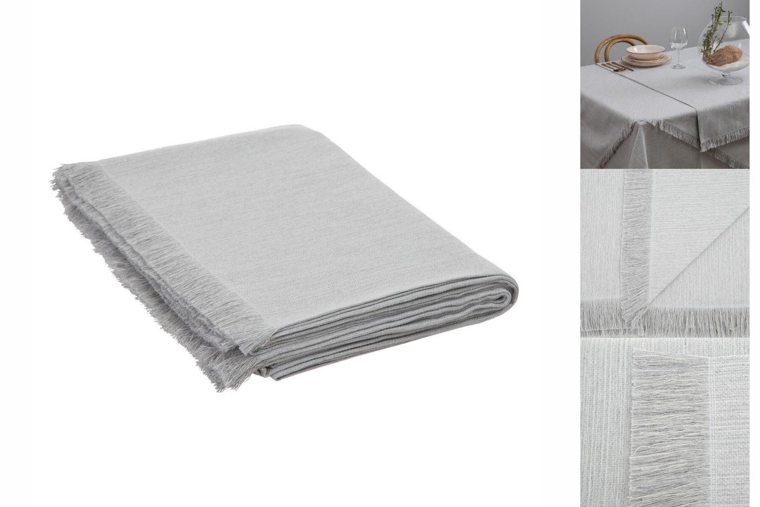Polyester Grau Baumwolle Tischdecke 200 cm Bigbuy Beige x 100 Tischdecke 150