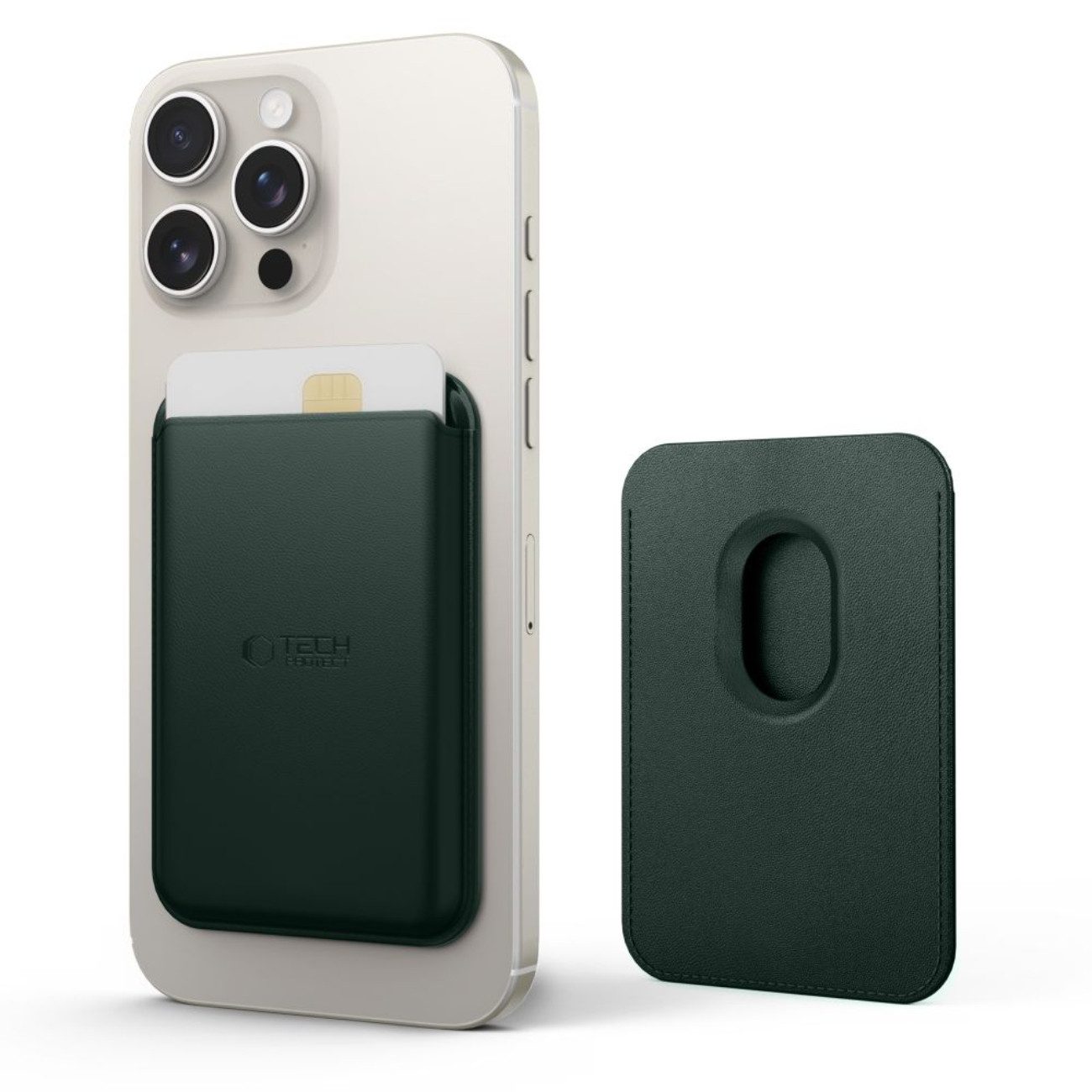 TECH PROTECT Smartphone-Hülle MagWallet, Magnetischer Kartenhalter mit MagSafe-Technologie