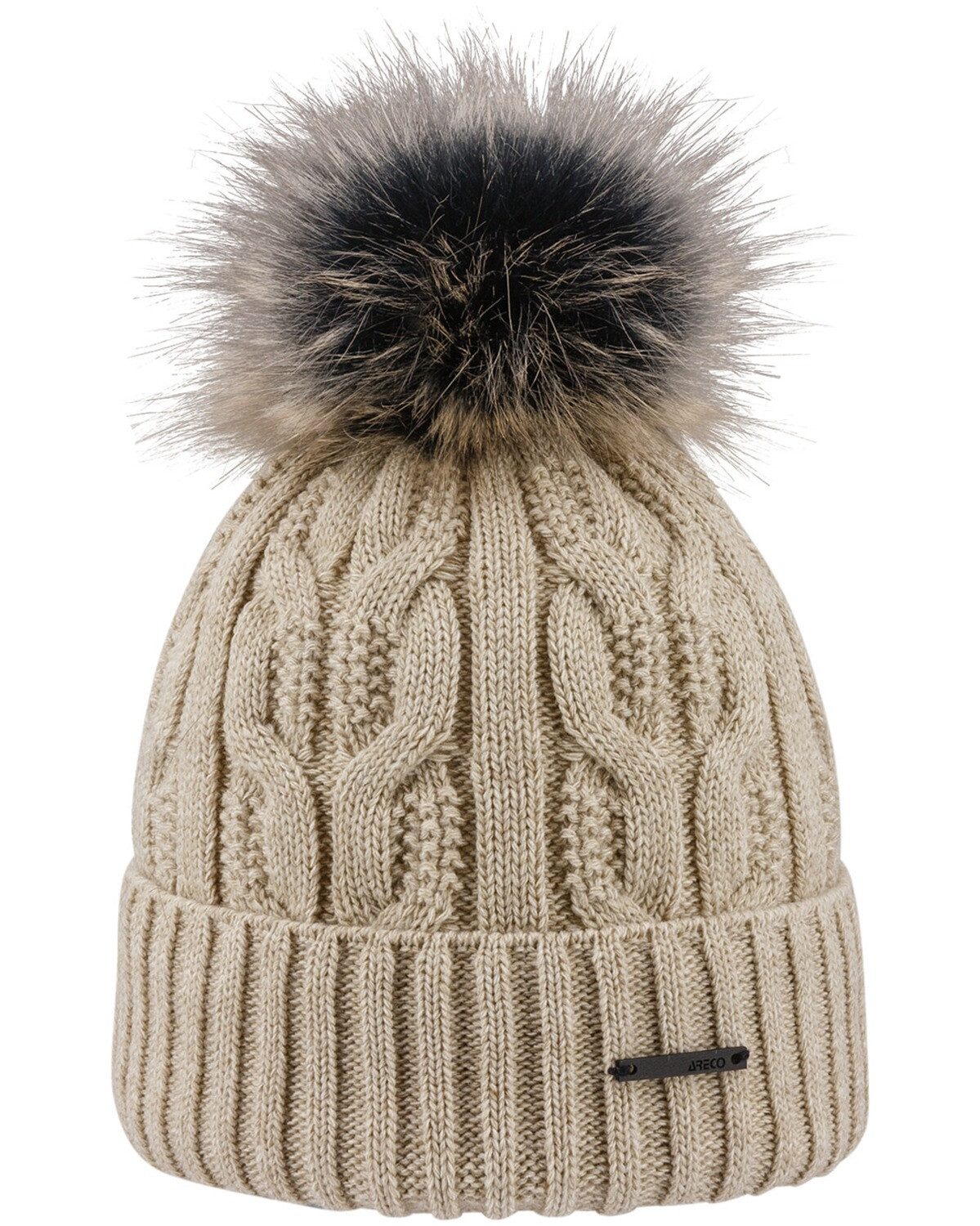 Strickmütze Damen Bommelmütze