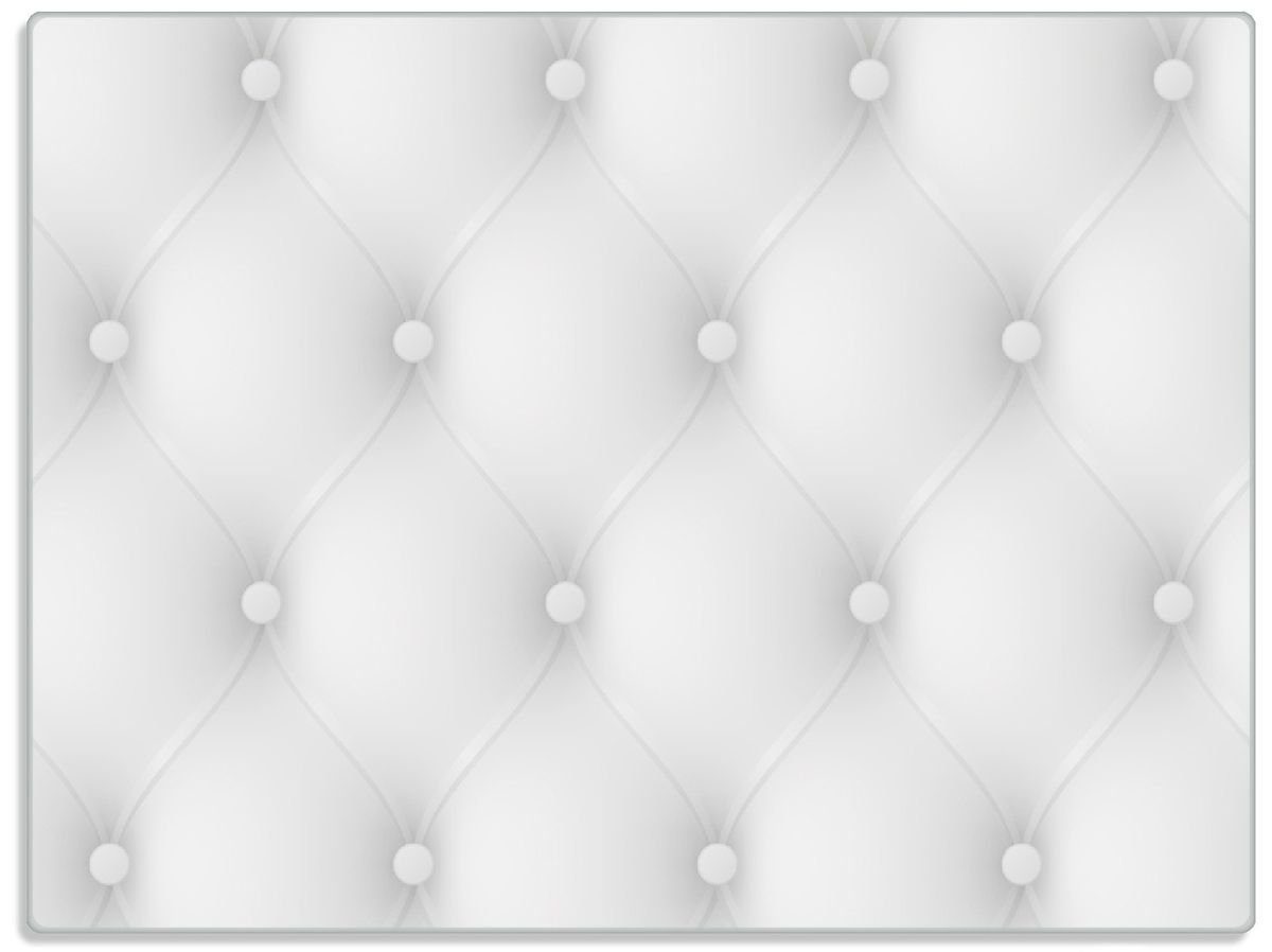 Wallario Schneidebrett Weiße Ledertür, ESG-Sicherheitsglas, (inkl. rutschfester Gummifüße 4mm, 1-St), 30x40cm