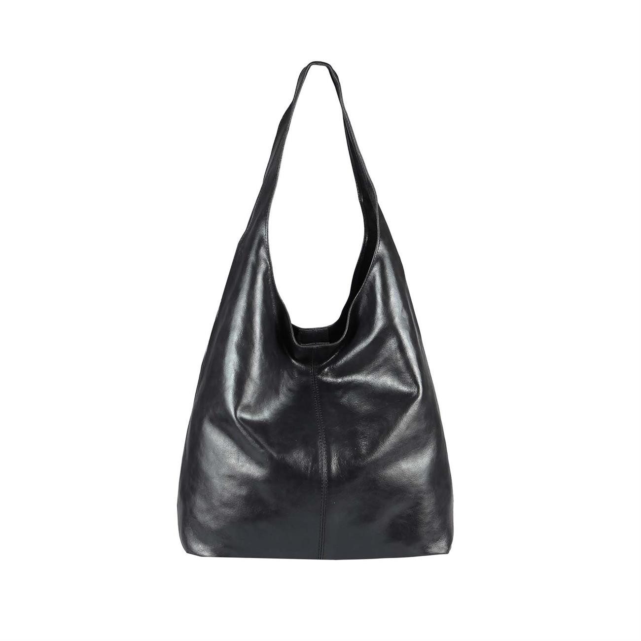 ITALYSHOP24 Shopper Made in Italy Damen Leder Tasche Schultertasche Metalli günstig online kaufen