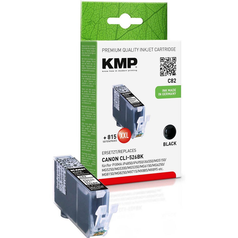 KMP 1 Tinte C82 ERSETZT Canon CLI-526 - black Tintenpatrone (1 Farbe, 1-tlg)