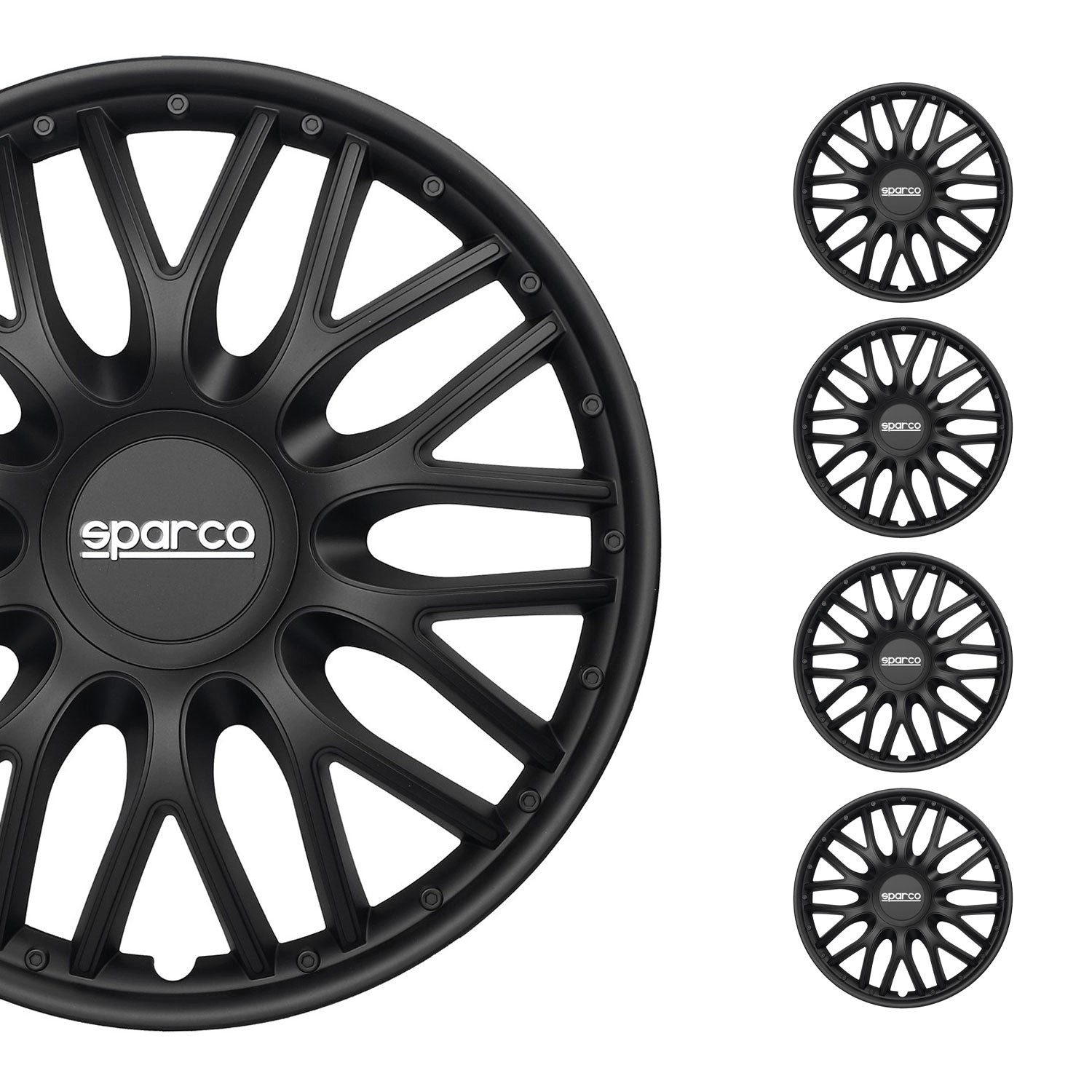 OMAC Radkappen Sparco 14 Zoll Roma Silber Grau 4tlg, (4-St) Einfache Installation, Haltbar