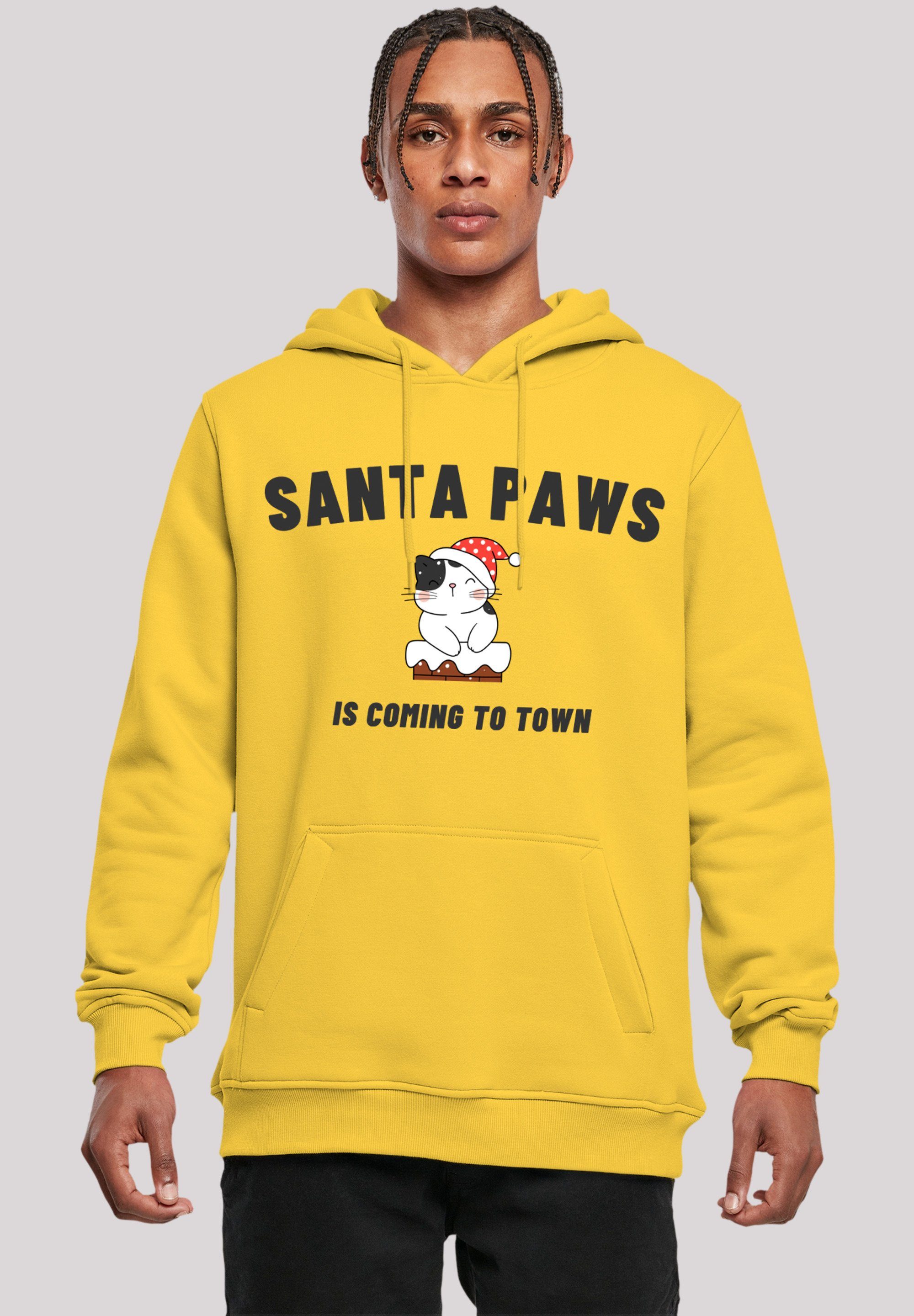 F4NT4STIC Kapuzenpullover Santa Paws Christmas Cat Band, größer Nummer Premium eine bestellen Qualität, Fit Regular Für Rock-Musik