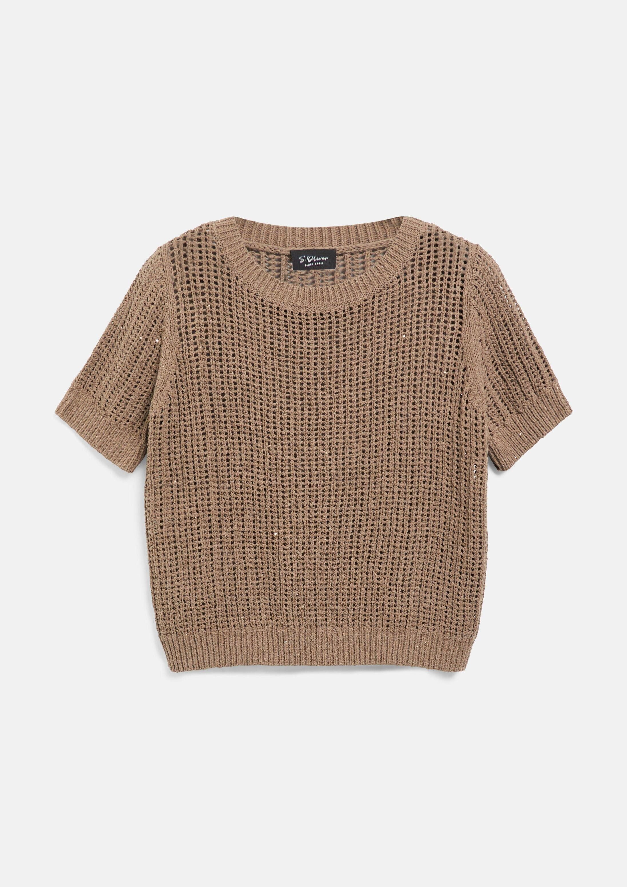 s.Oliver Kurzarmpullover Strickpullover Strickpullover