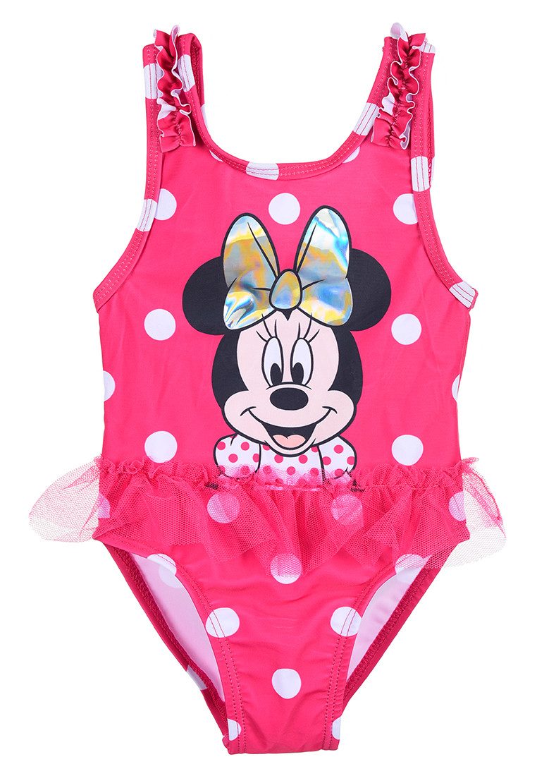 Disney Minnie Mouse Badeanzug Badeanzug für Baby Mädchen mit Tüllrock, Rosa oder Pink
