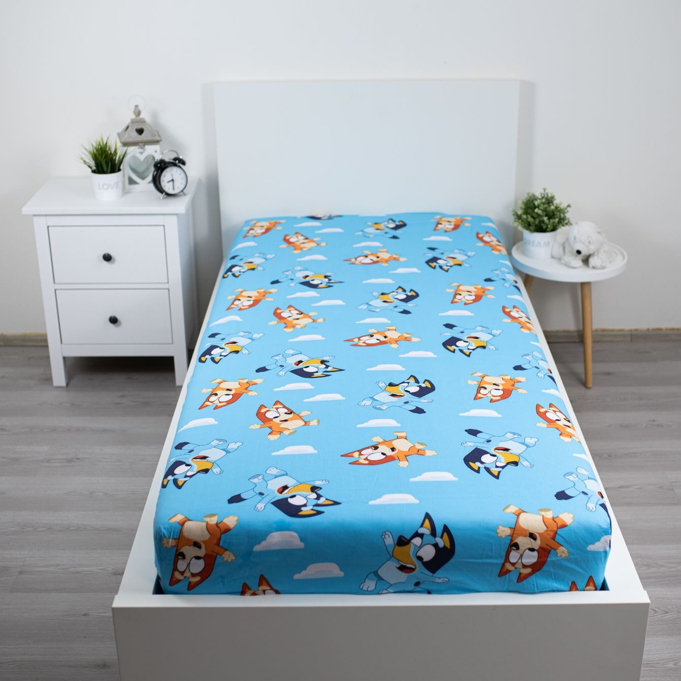 Bluey Bettlaken Spannbettlaken 90 × 200 cm aus Baumwolle mit Gummizug, Baum günstig online kaufen