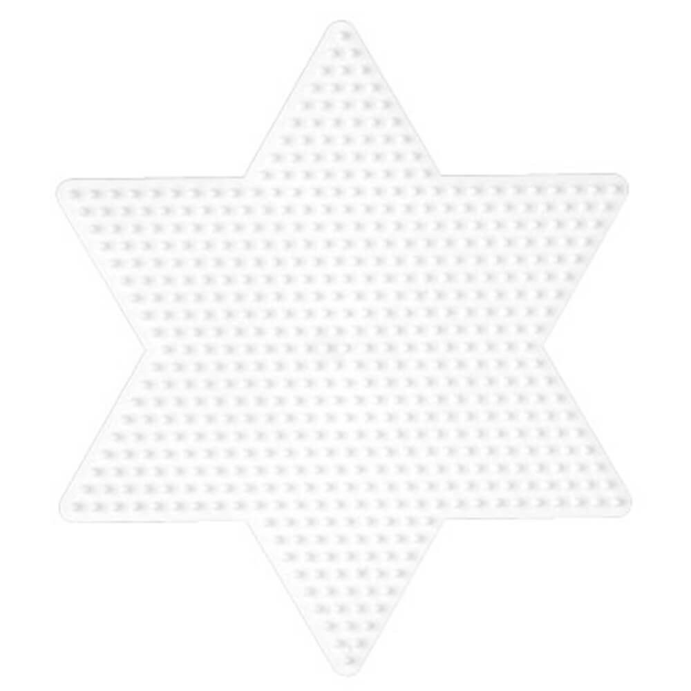 Bügelperlen Hama Midi-Stiftplatte gr. Stern, weiß