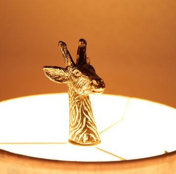 BRUBAKER Nachttischlampe Tischleuchte Giraffe Afrika, ohne Leuchtmittel, Motiv Lampe mit Keramikfuß, Höhe 51,5 cm