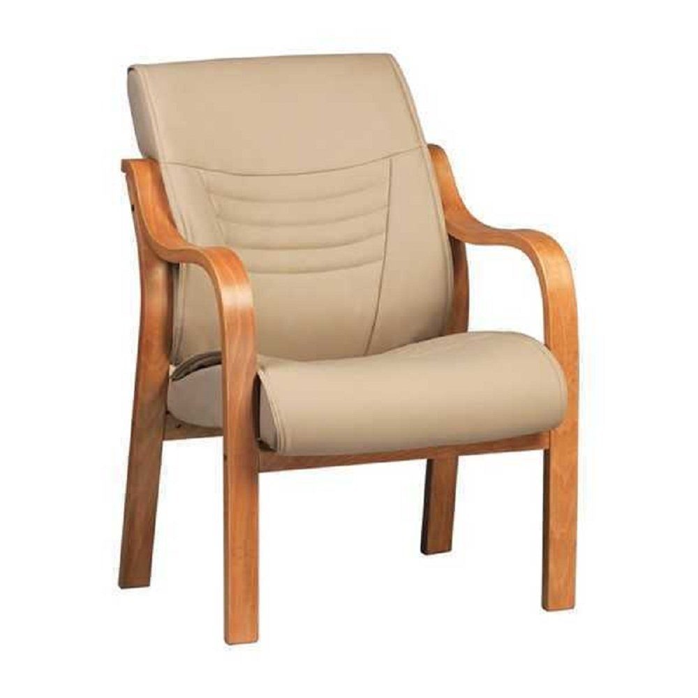 JVmoebel Bürostuhl Stuhl Kunstleder in Made Polsterstuhl St), (1 Stühle Design Europa Beige Esszimmerstuhl
