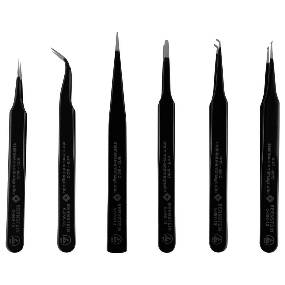 BERNSTEIN TOOLS FOR ELECTRONICS Pinzette ESD-Pinzetten-Set für die SMD-Technik 6tlg 5-060