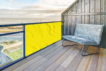 MuchoWow Balkonsichtschutz Gelb - Zitrone - Neon - Farben (1-St) Balkonbanner, Sichtschutz für den Balkon, Robustes und wetterfest