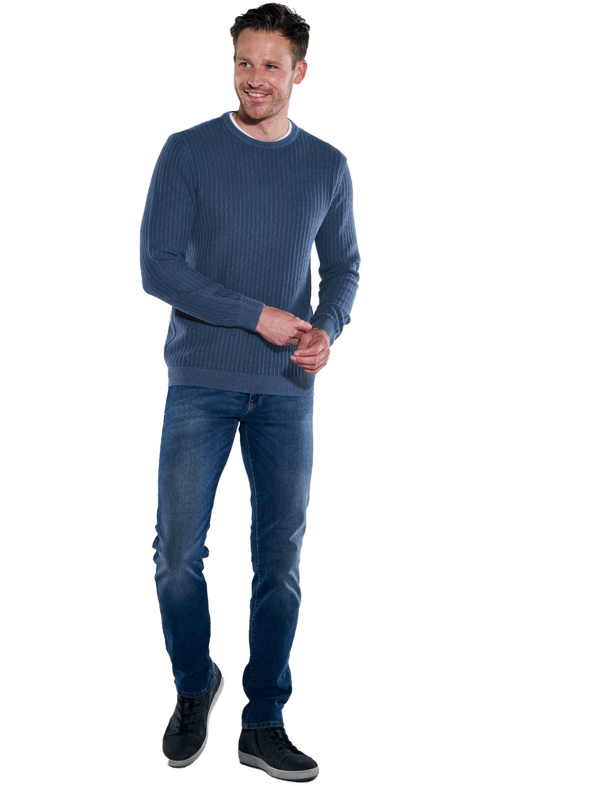 Engbers Herren Pullover Rundhals, Royalblau
