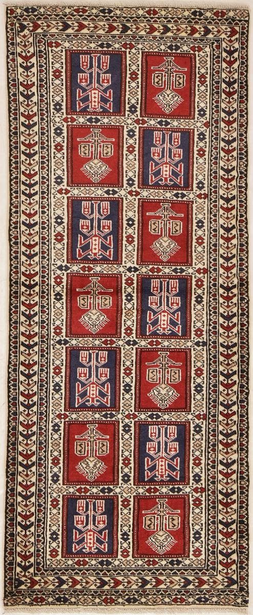 Orientteppich Turkaman 77x191 Handgeknüpfter Orientteppich / Perserteppich Läufer, Nain Trading, rechteckig, Höhe: 6 mm