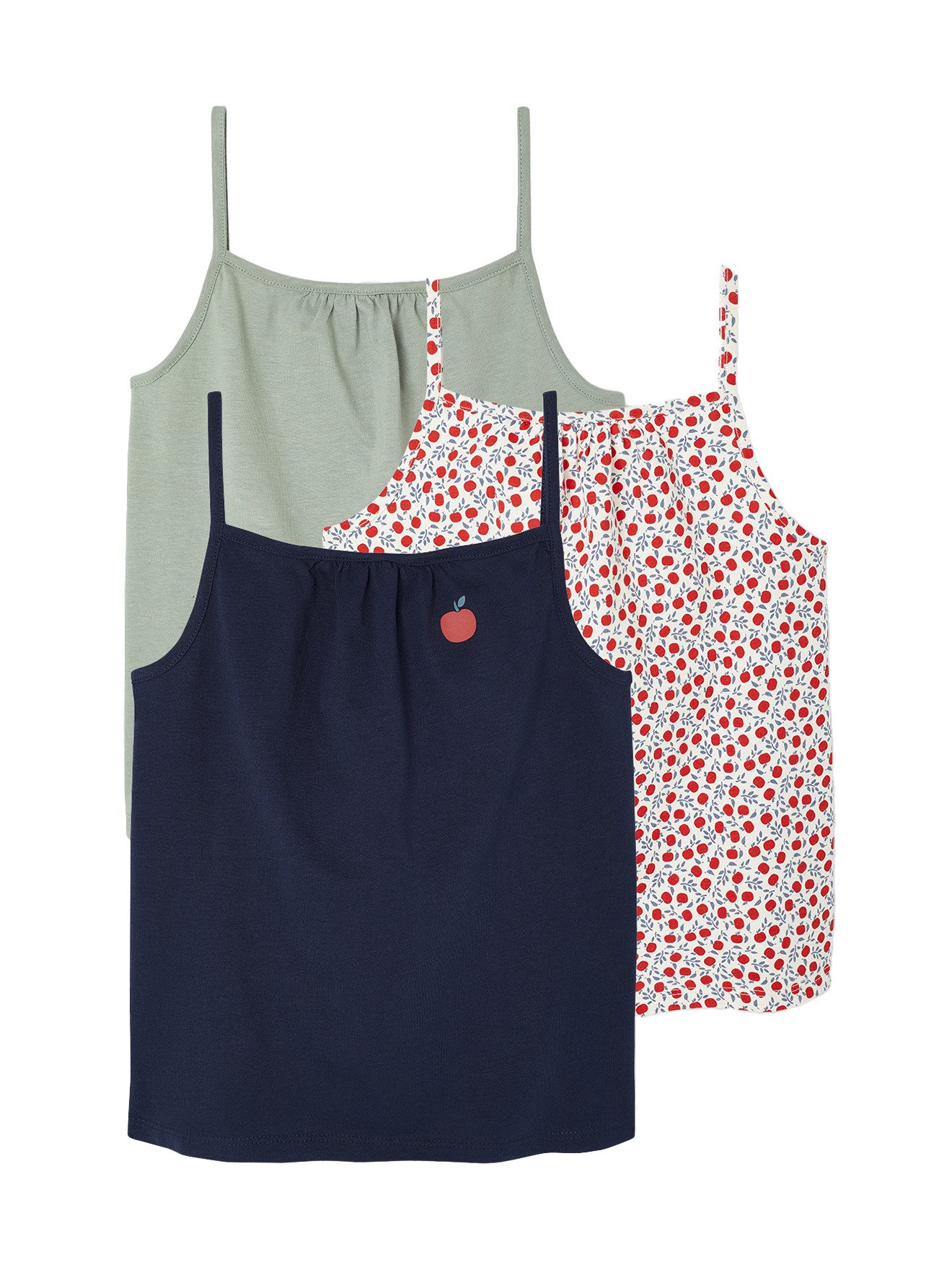 vertbaudet Trägertop Mädchen Trägertops BASIC 3er-Pack