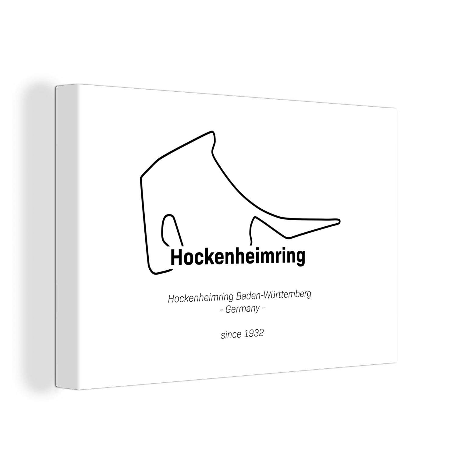 OneMillionCanvasses® Leinwandbild F1 - Hockenheim - Rennstrecke, (1 St), Wandbild Leinwandbilder, Aufhängefertig, Wanddeko, 30x20 cm