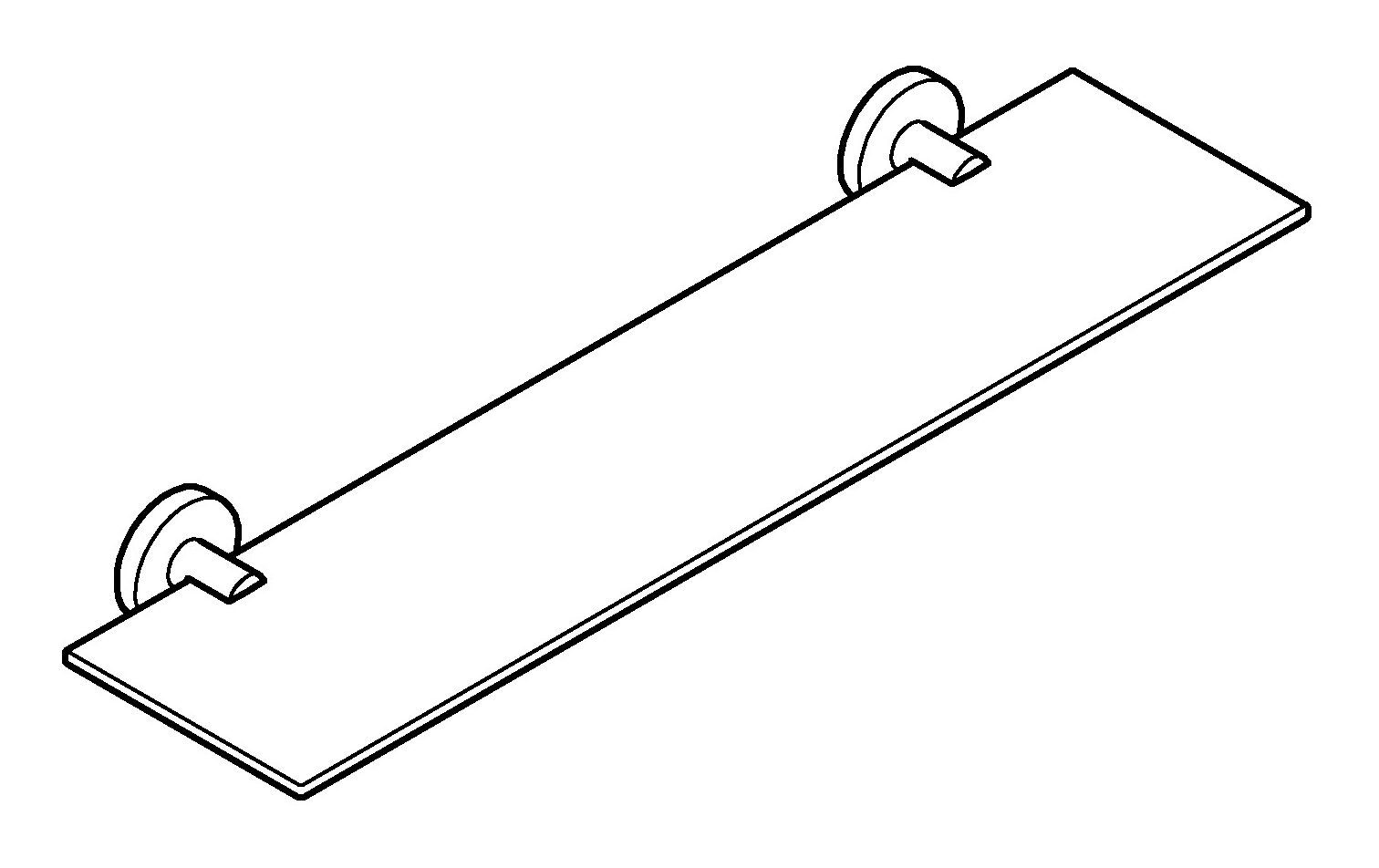 Grohe Ablageelement Essentials, Glasablage - Chrom