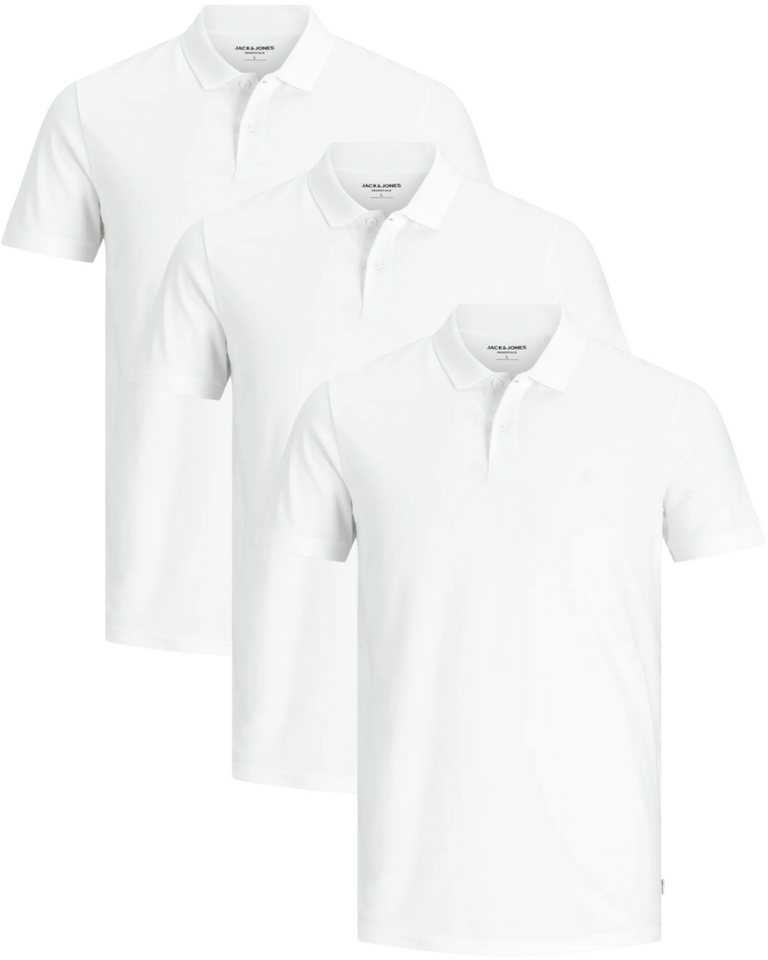 Jack & Jones Poloshirt (Spar-Set, 3er-Pack) mit besticktem Logo
