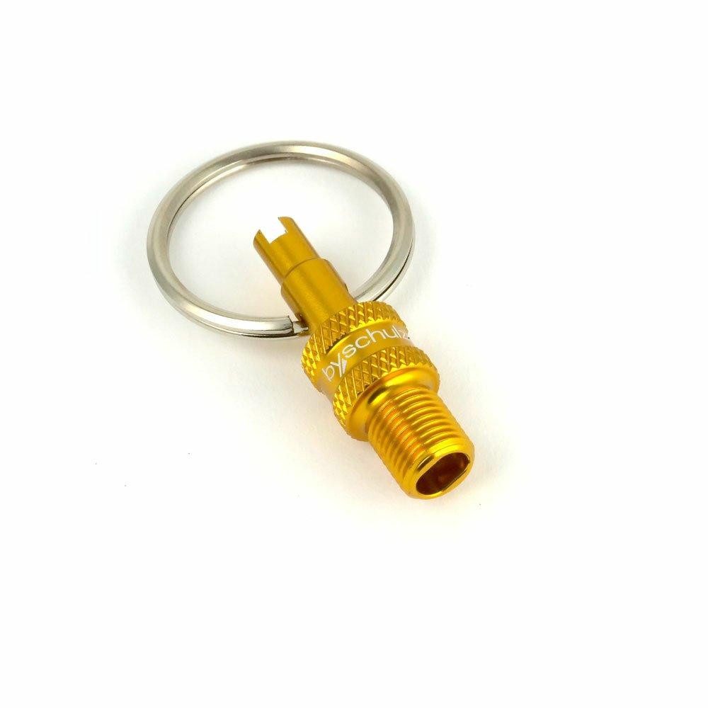 by.schulz Fahrradpumpe by,schulz Ventiladapter Mini Tool SV/DV auf AV gold - kompakter Ventil