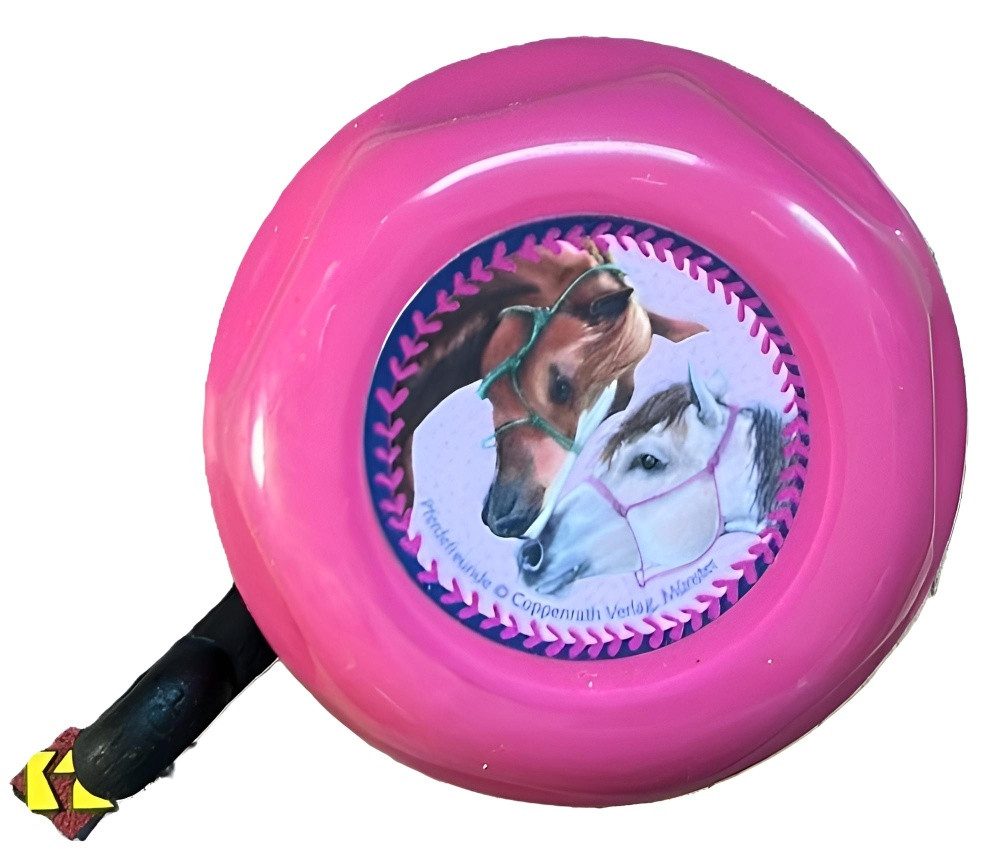 Bike Fashion Fahrradklingel ♫♫ Kinder "Pferdefreunde", rosa, Ø 55mm