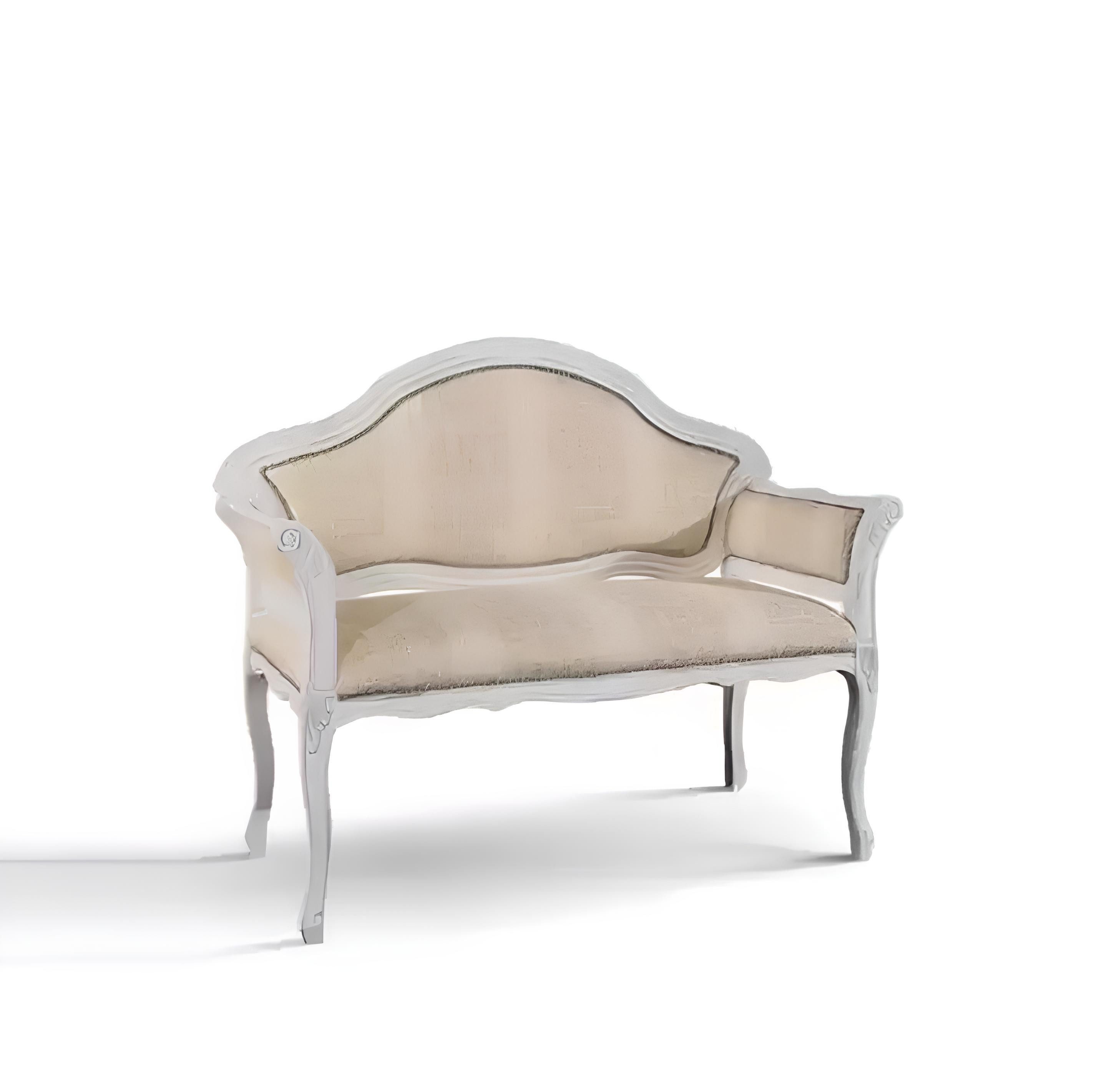 Xlmoebel 2-Sitzer Neues klassisches Zweisitzer-Sofa aus Stoff mit Polsterung, Hergestellt in Europa