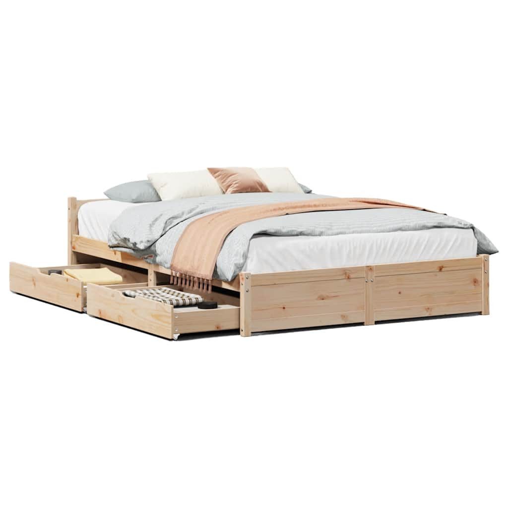 vidaXL Bett Massivholzbett ohne Matratze 120x200 günstig online kaufen