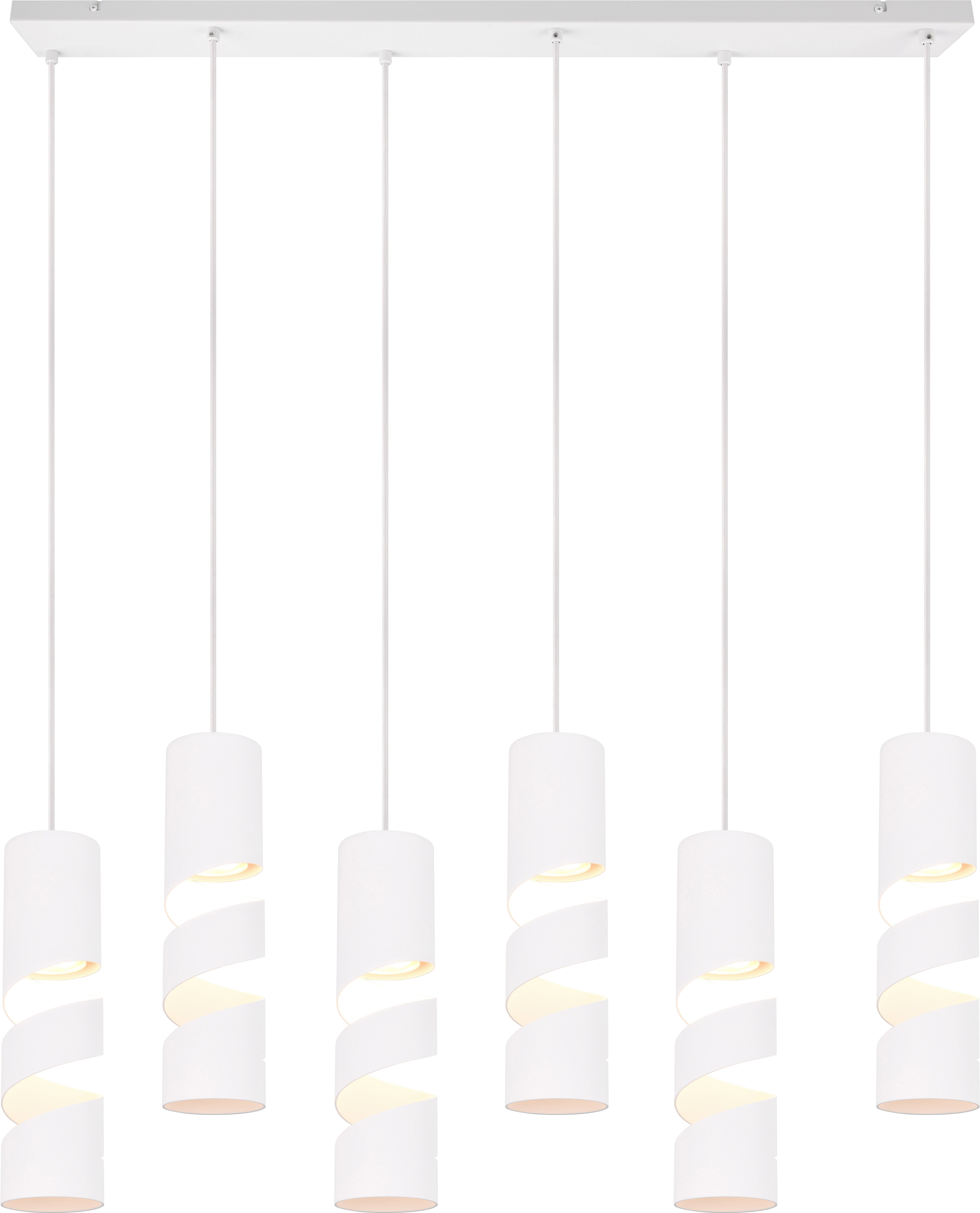 TRIO Leuchten Pendelleuchte STREAM, Hängelampe mit Metallschirm, exkl GU10 max 10W, Leuchtmittel wechselbar, warmweiß - kaltweiß, Höhe einstellbar max 150 cm, Moderne Hängeleuchte Wohnzimmer Büro