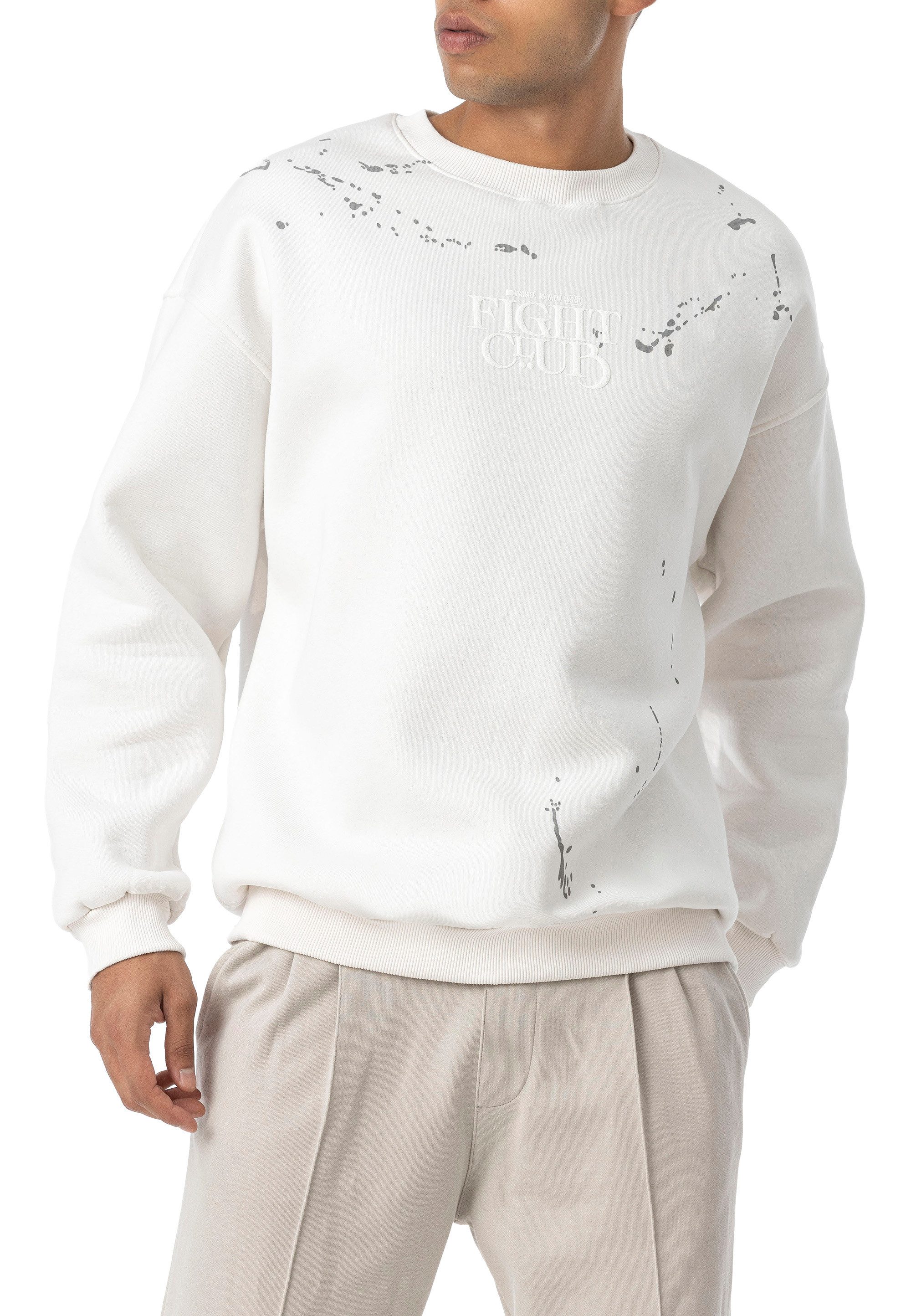RedBridge Sweatshirt by Spruce Oversized mit Print Rundhals Streetwear