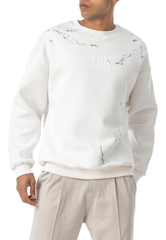 RedBridge Sweatshirt by Spruce Oversized mit Print Rundhals Streetwear