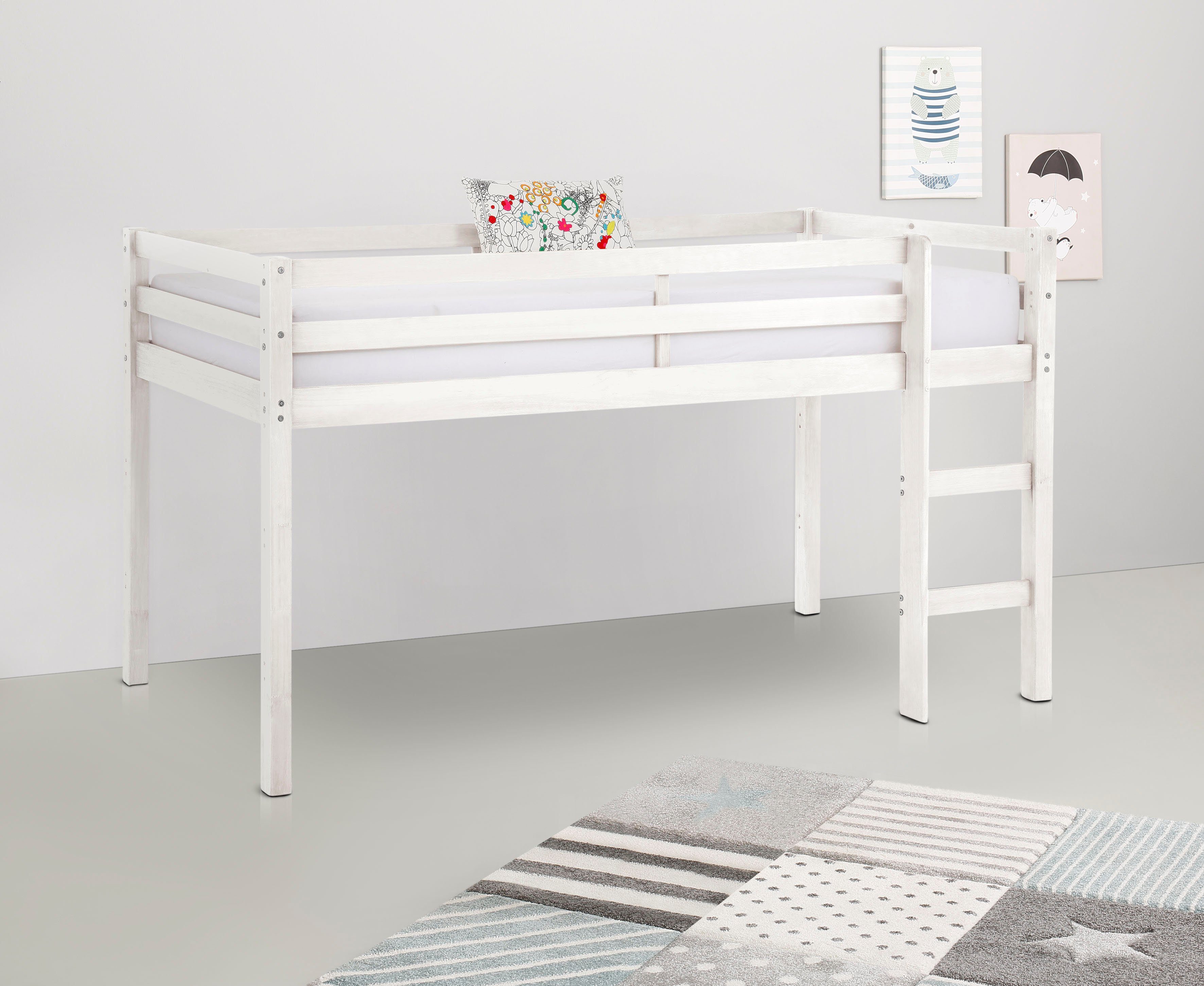 OTTO home Hochbett Alpi aus schönem massivem Kiefernholz, Außenmaßenbreite 103 cm – Bild 5 von 5