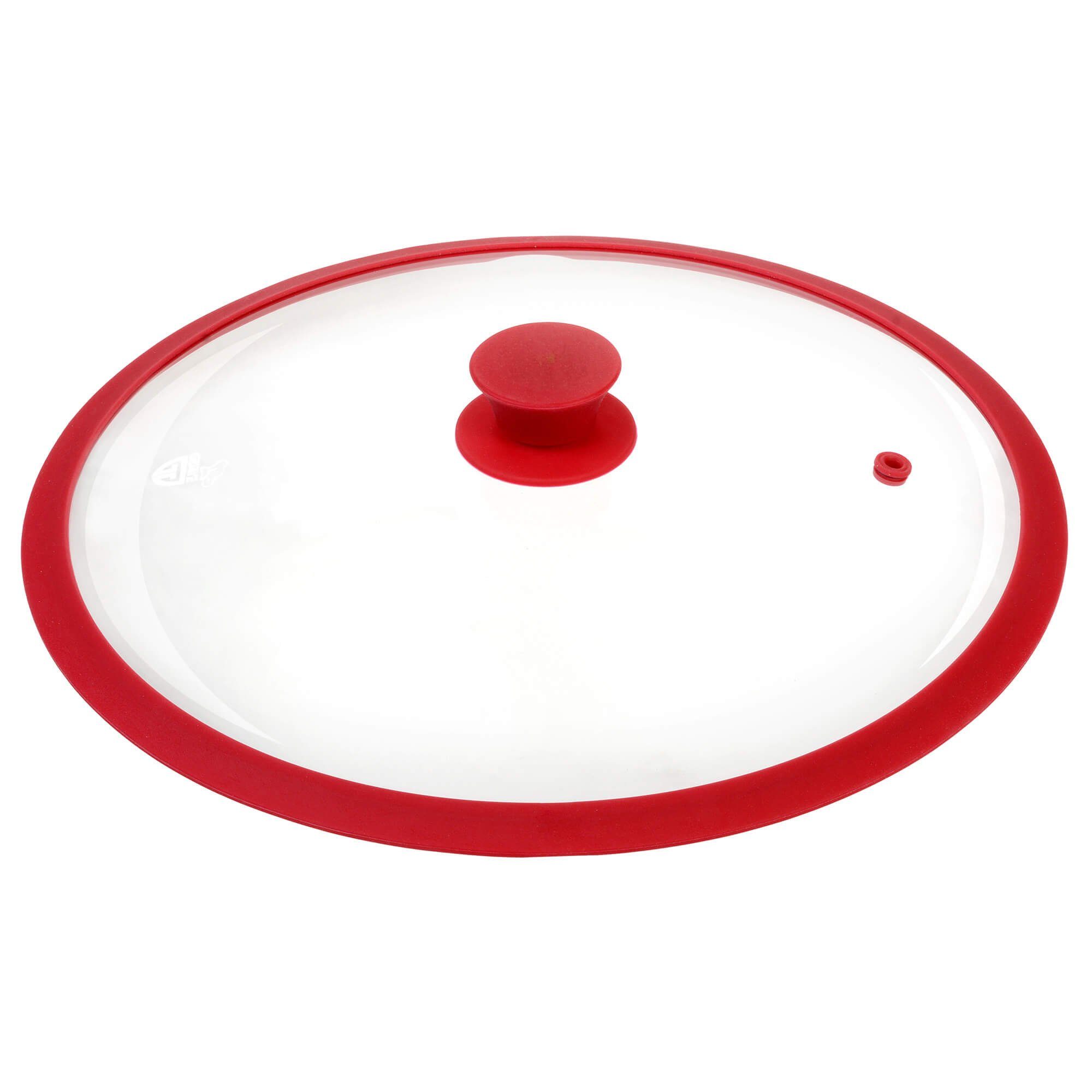 GRÄWE Universaldeckel GRÄWE Glasdeckel mit Silikonrand Ø 14 - 32 cm in GRÜN oder ROT