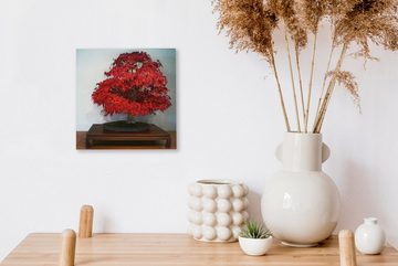 OneMillionCanvasses® Leinwandbild Herbst-Bonsai, (1 St), Leinwand Bilder für Wohnzimmer Schlafzimmer