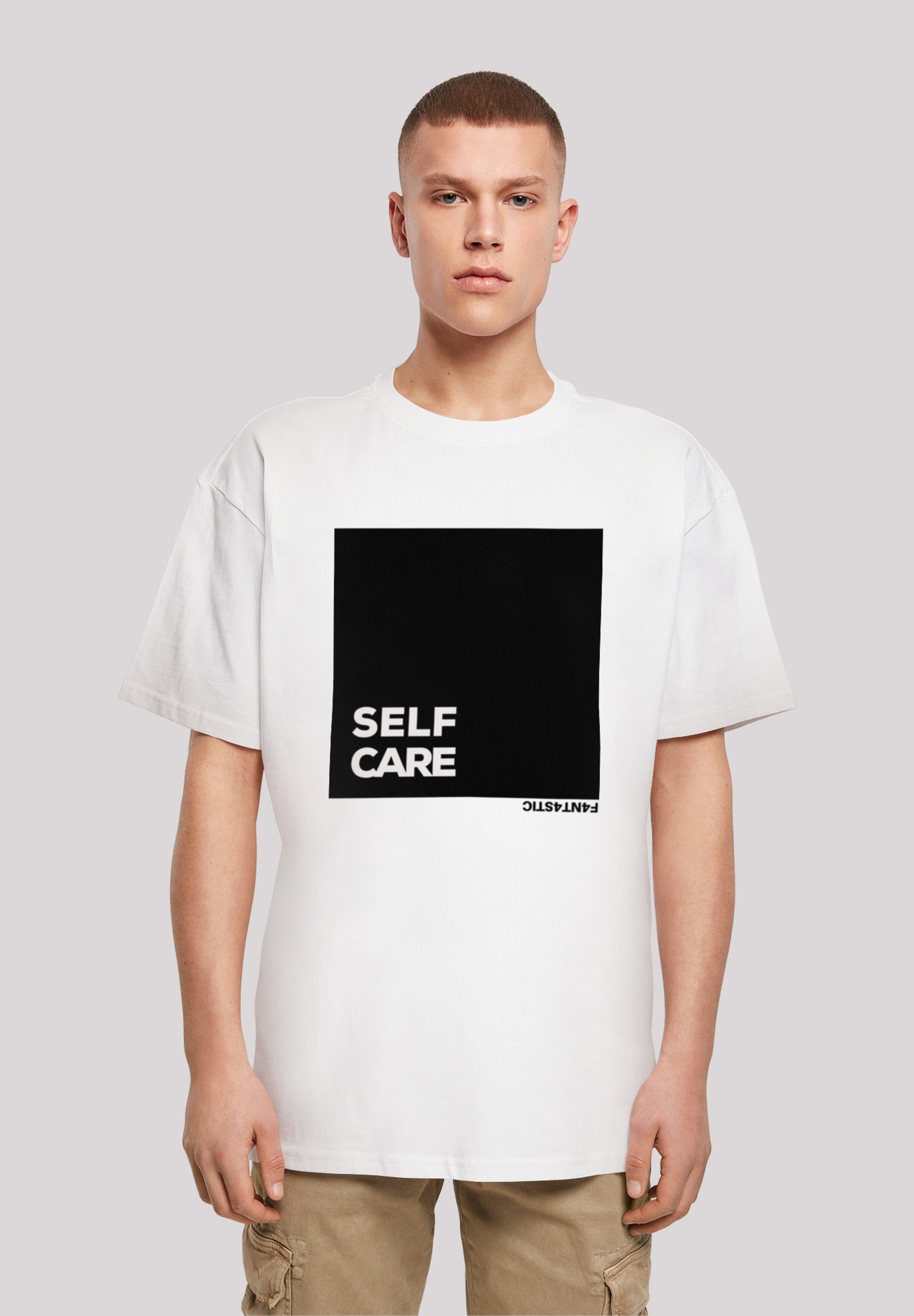 F4NT4STIC T-Shirt SELF CARE OVERSIZE TEE Print weiß