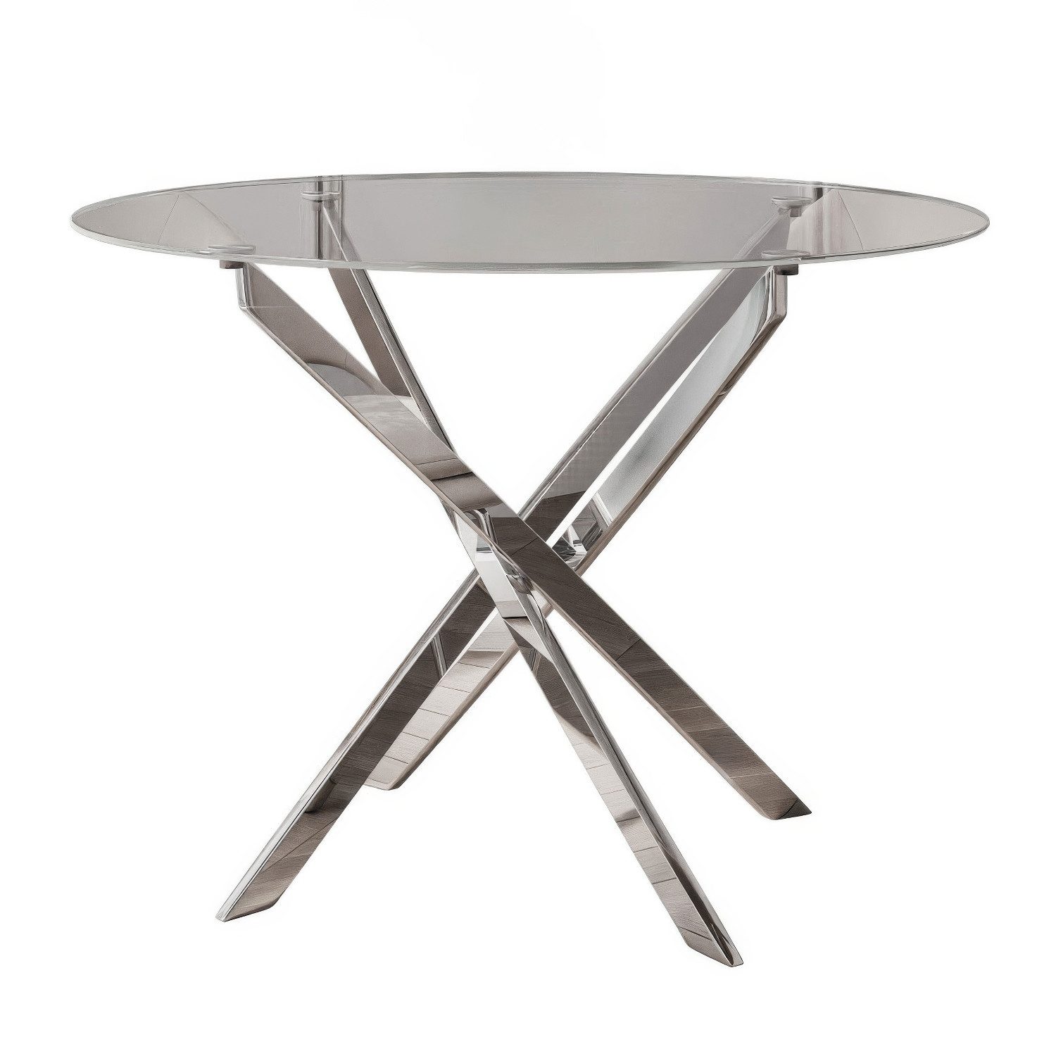 Lookway Esstisch BEIRA runde Platte, 90 cm aus Glas ohne Stühle (1 Tisch), günstig online kaufen