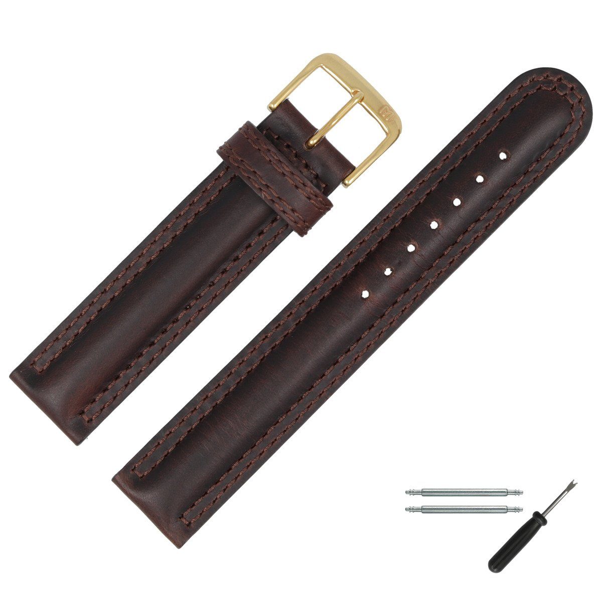 MARBURGER Uhrenarmband 20mm Leder günstig online kaufen