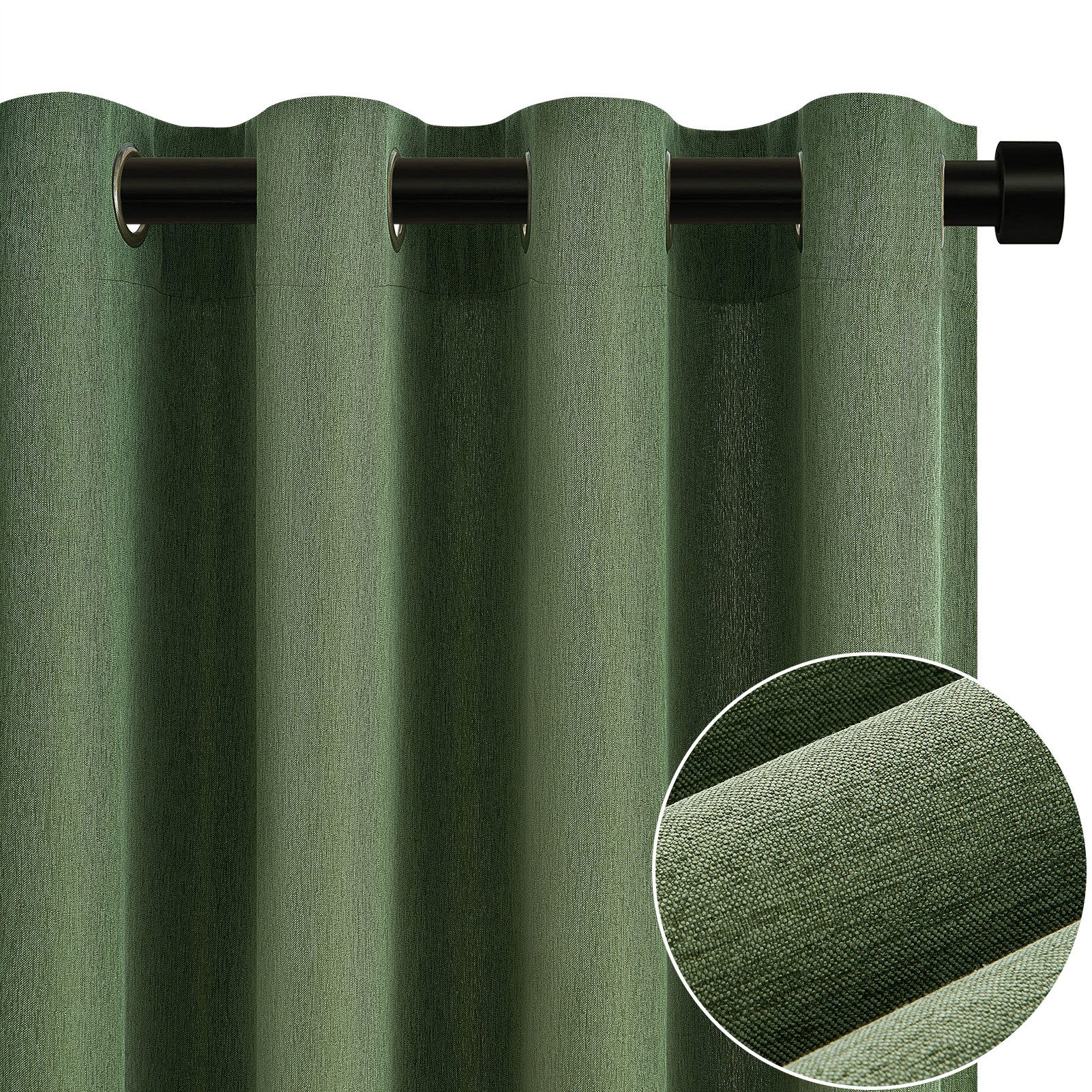 Topfinel Vorhang Vorhang Wohnzimmer Leinenoptik Licht günstig online kaufen