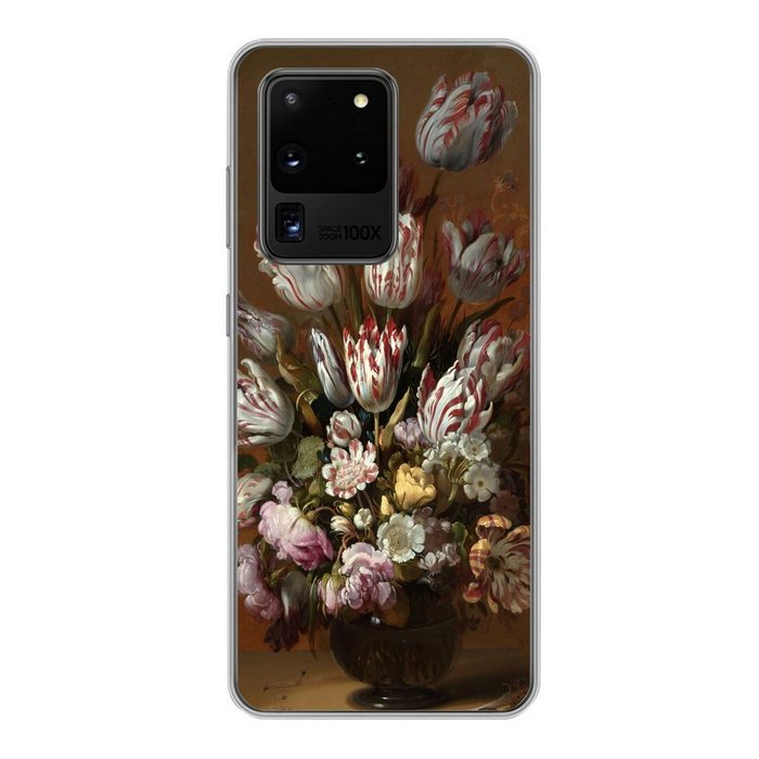 MuchoWow Handyhülle Stilleben mit Blumen - Gemälde von Hans Bollongier Phone Case Handyhülle Samsung Galaxy S20 Ultra Silikon Schutzhülle
