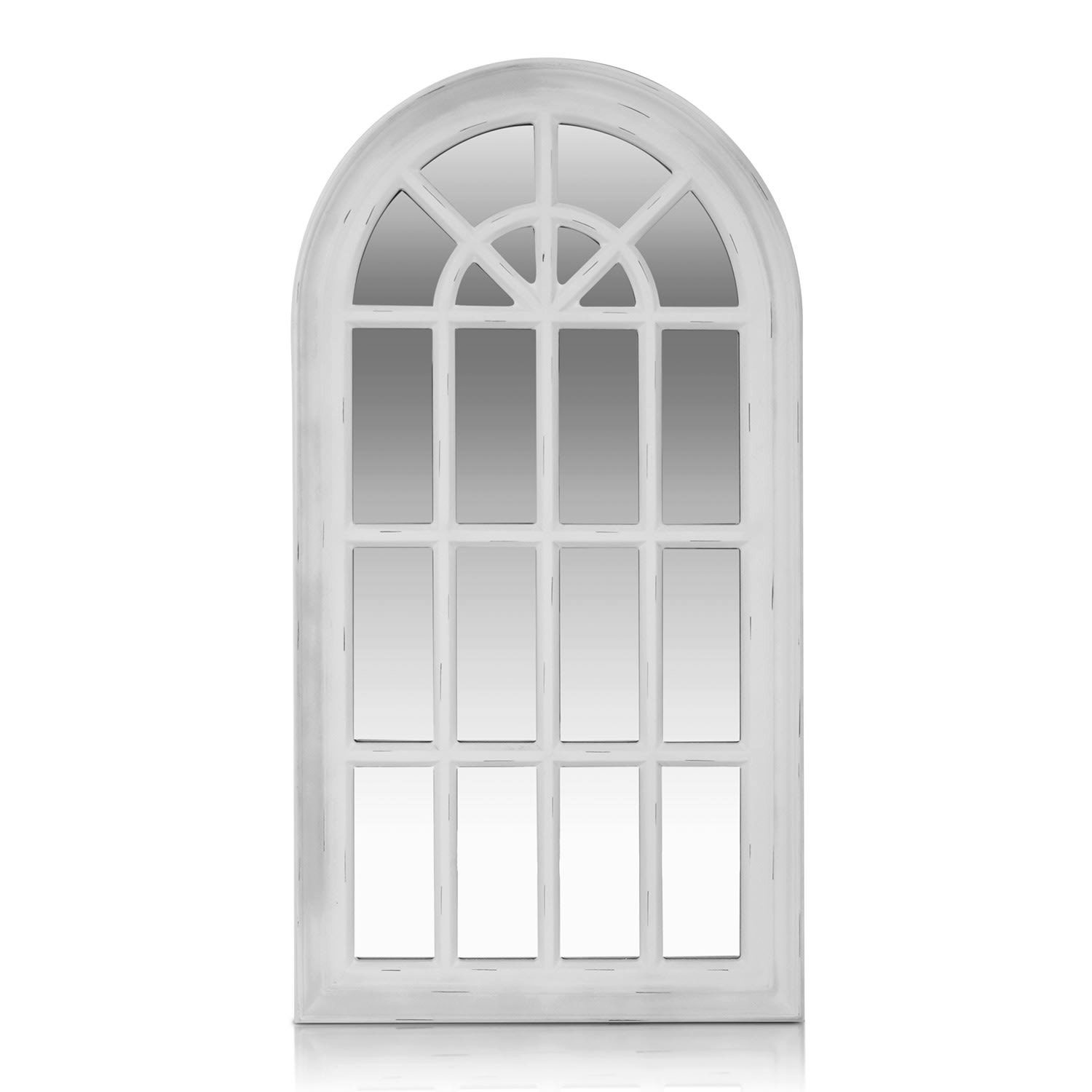 Casa Chic Spiegel Savile Französischer Fensterspiegel 86 x 46 cm Weiß | Weiß